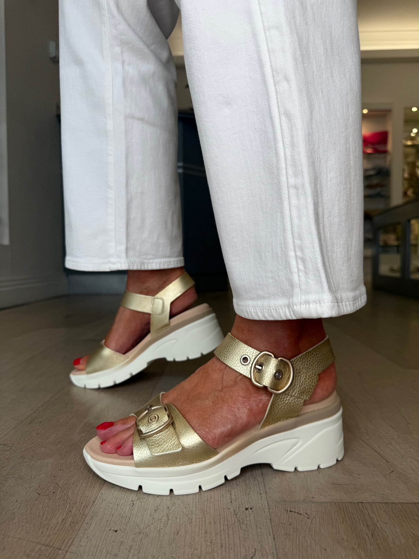 Hispanitas - Antique Gold Sporty Sole Sandal