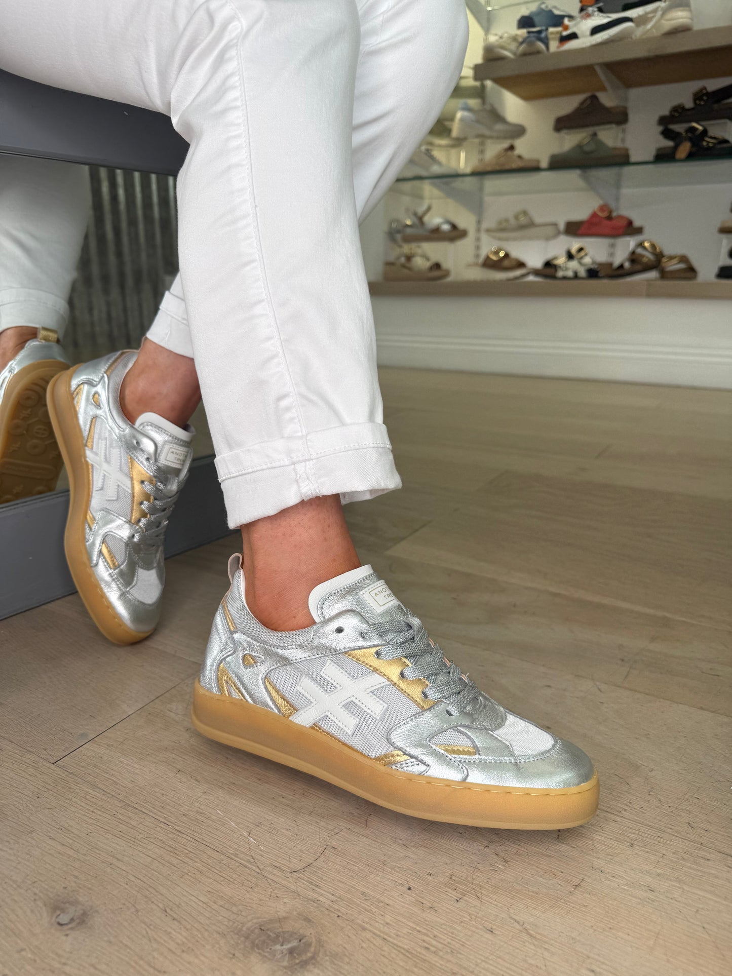 Another Trend - Multi Metallic Gold & Silver Mix Trainer