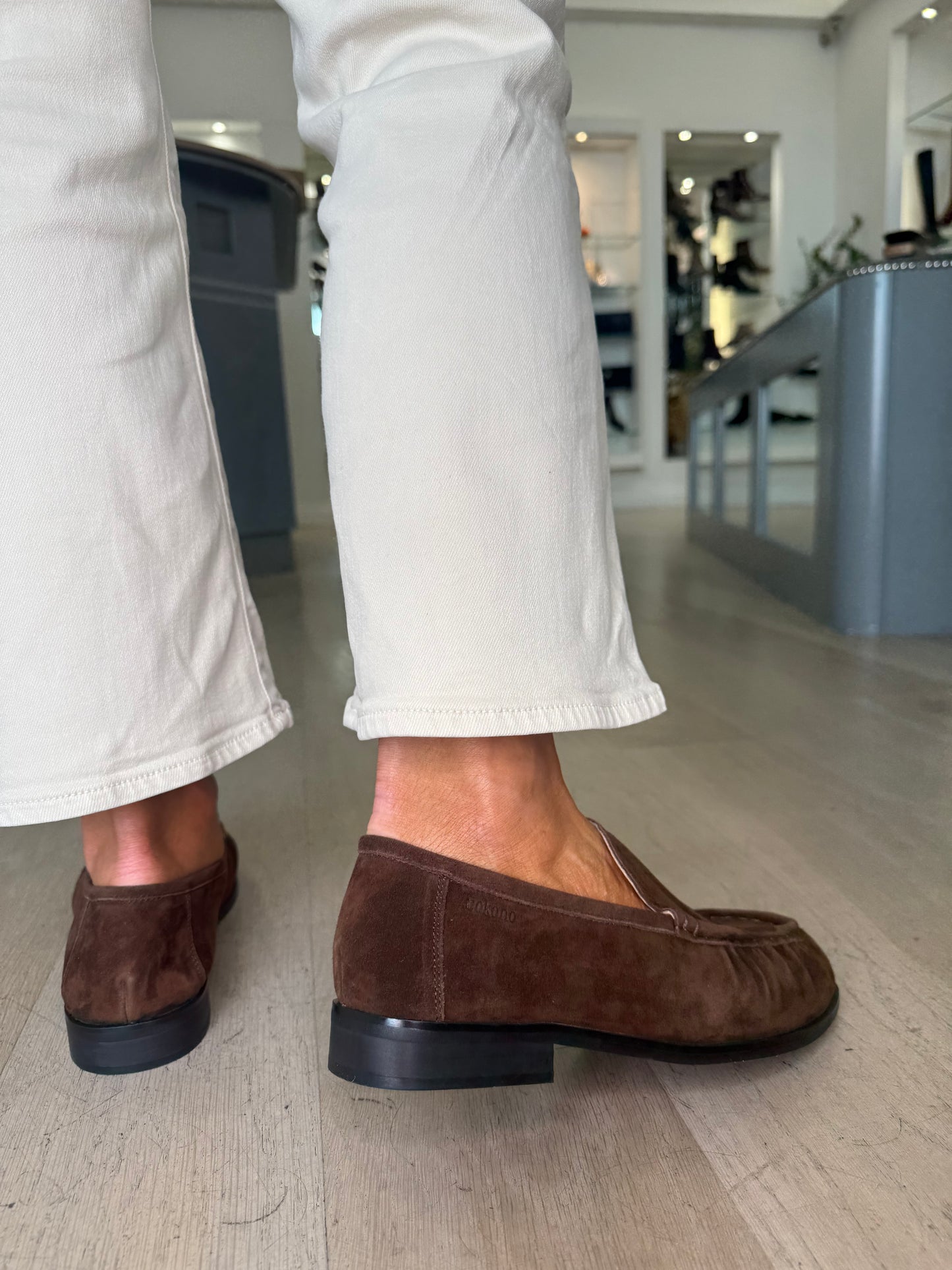 Yokono - Chocolate Brown Suede Moccasin Style Loafer