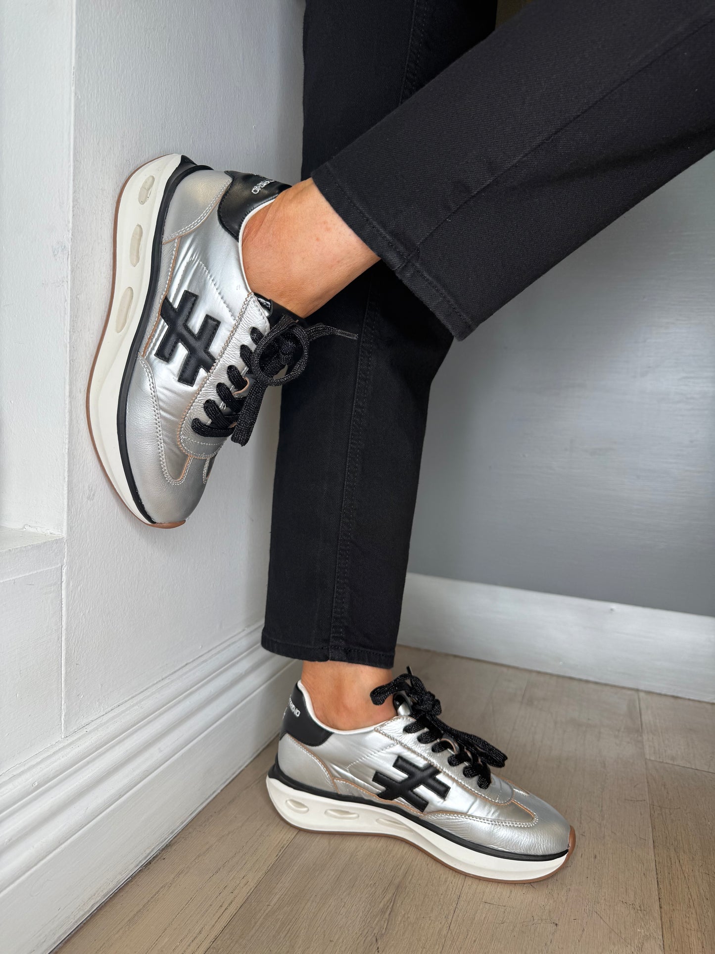 Another Trend - Silver Sporty Sole Trainer
