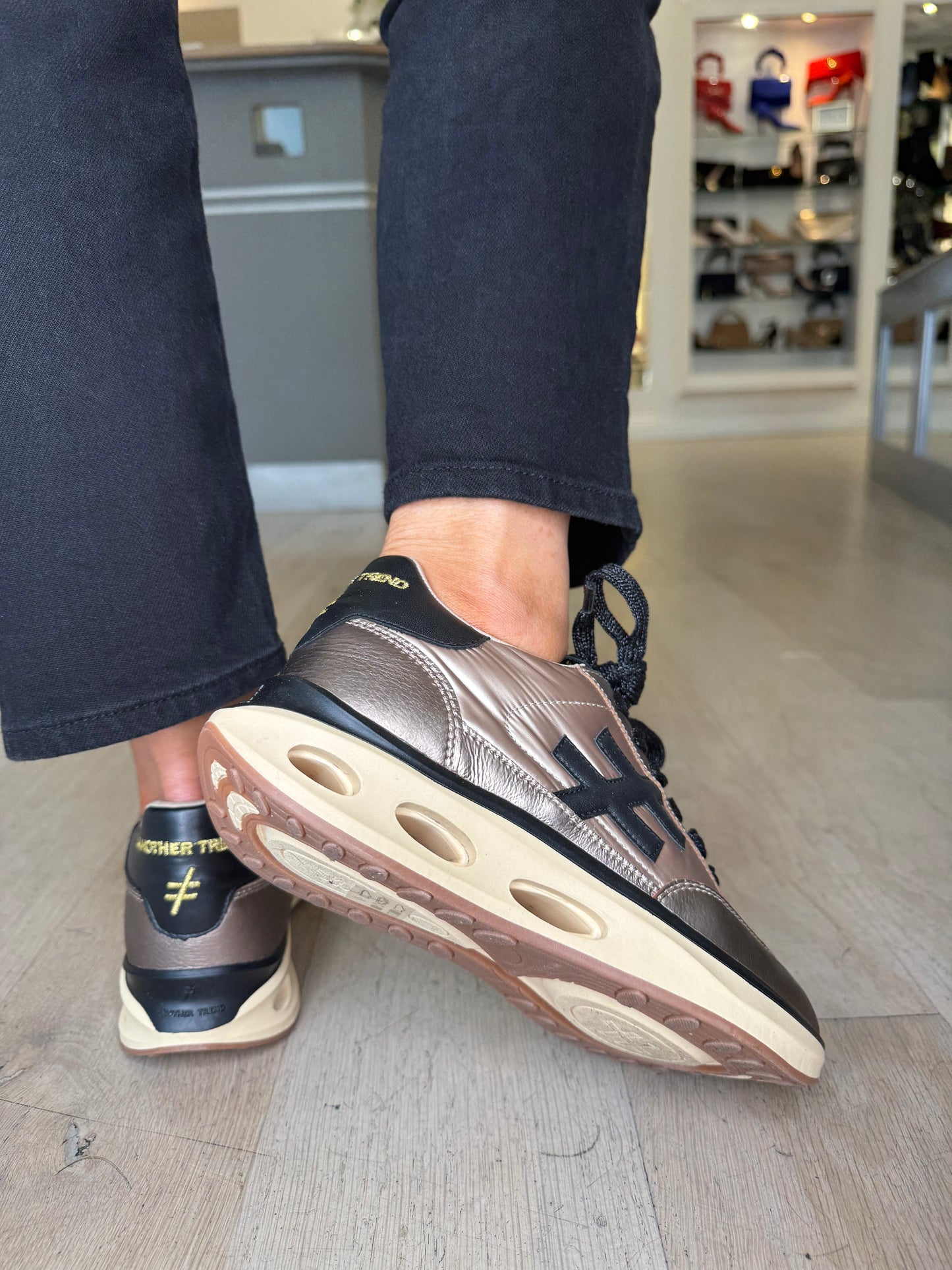 Another Trend - Metallic Bronze Sporty Sole Trainer