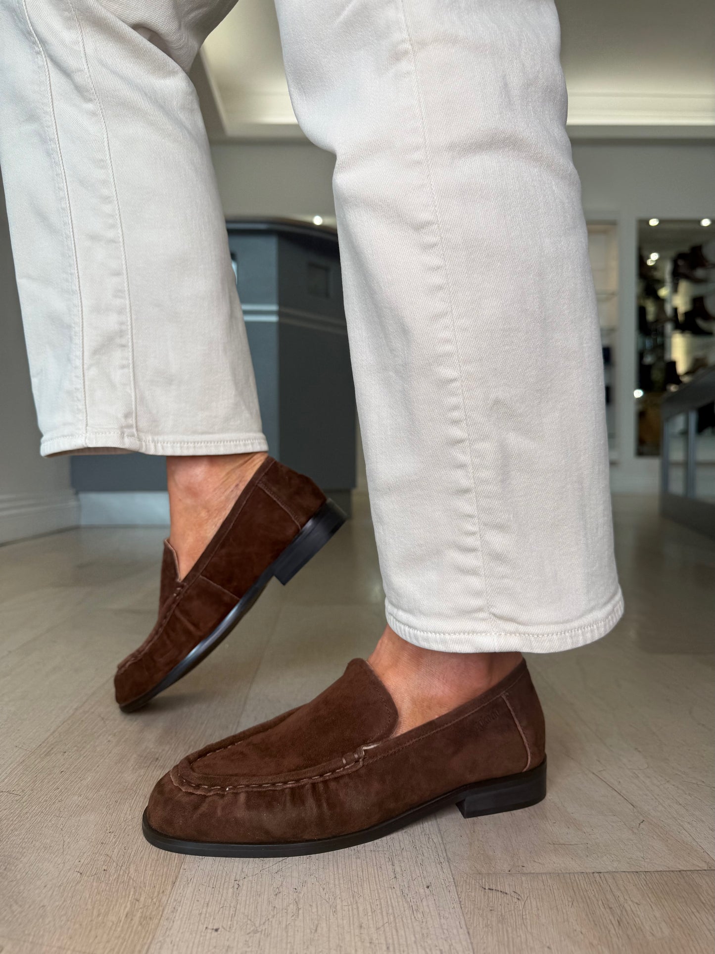 Yokono - Chocolate Brown Suede Moccasin Style Loafer