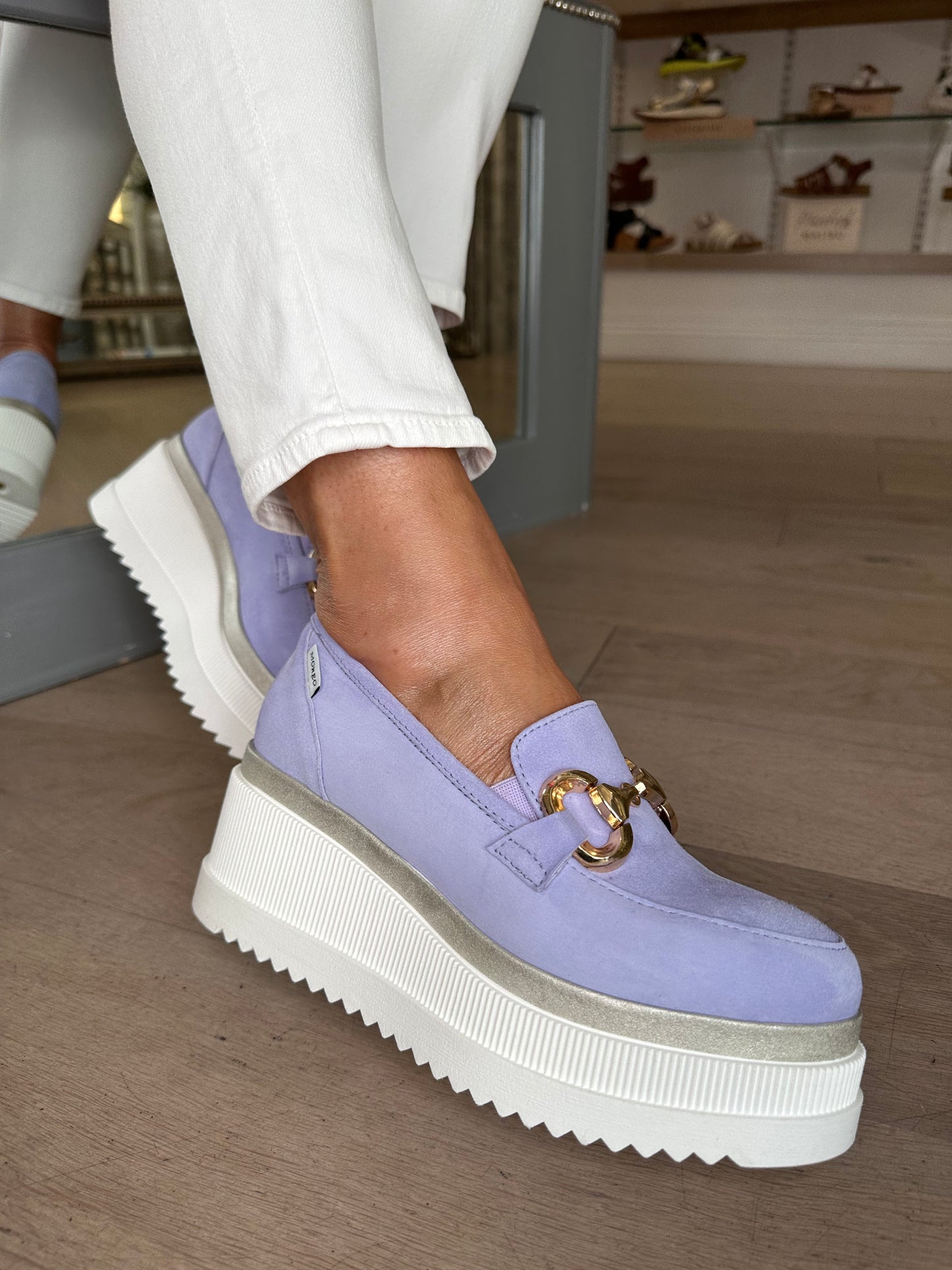 Marco Moreo - Lavender Suede Chunky Slip On Shoe