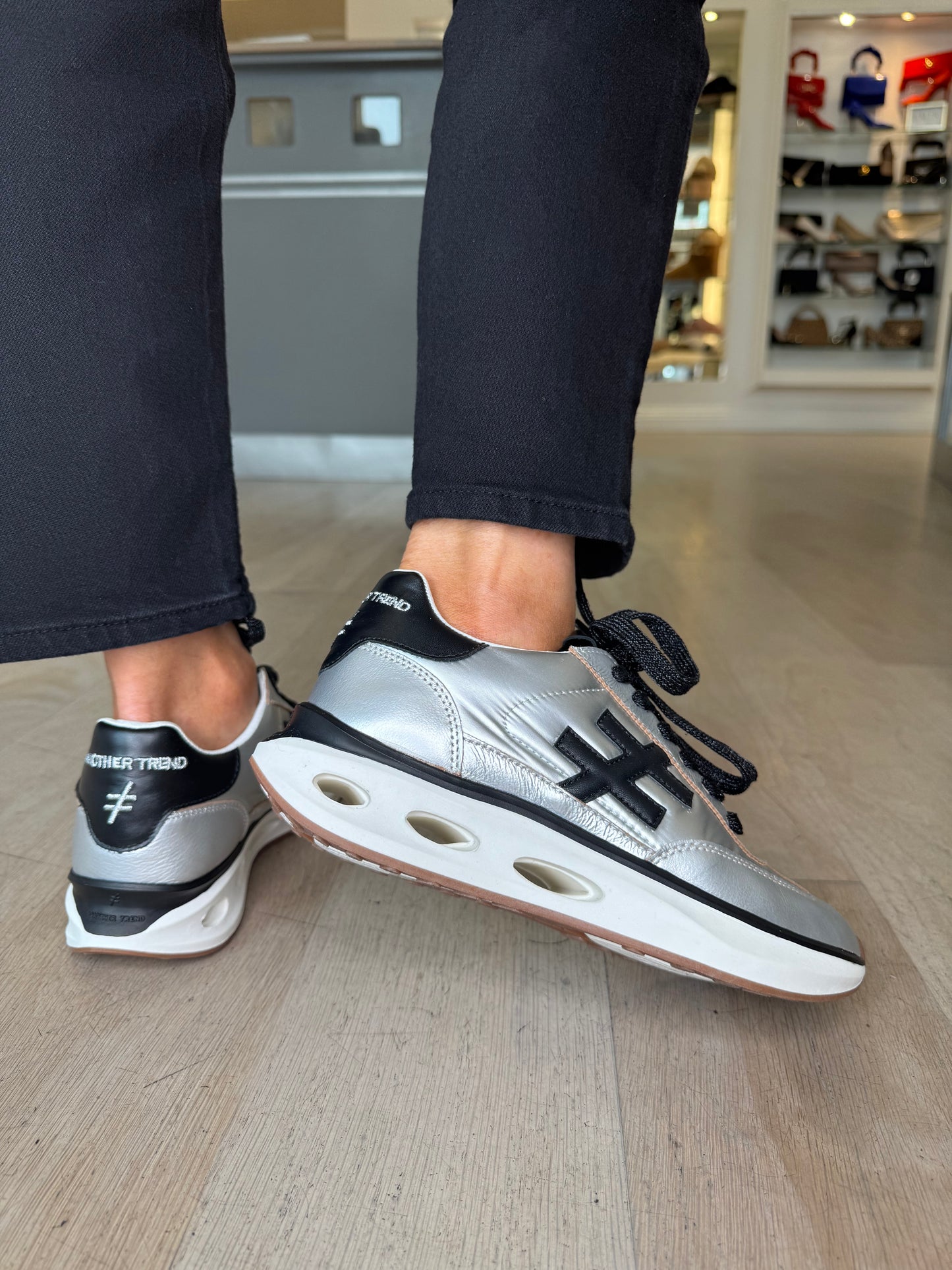 Another Trend - Silver Sporty Sole Trainer