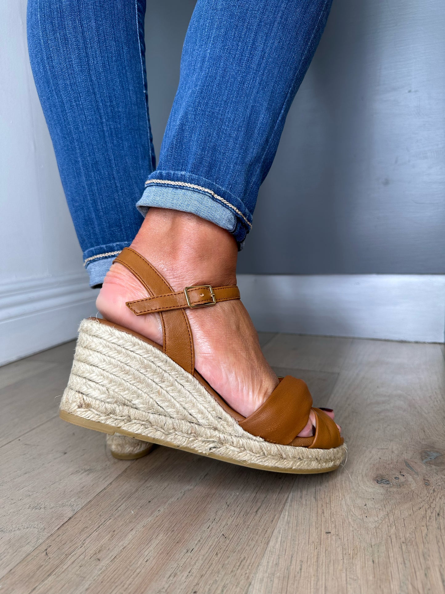 Viguera - Tan Espadrille Wedge Sandal