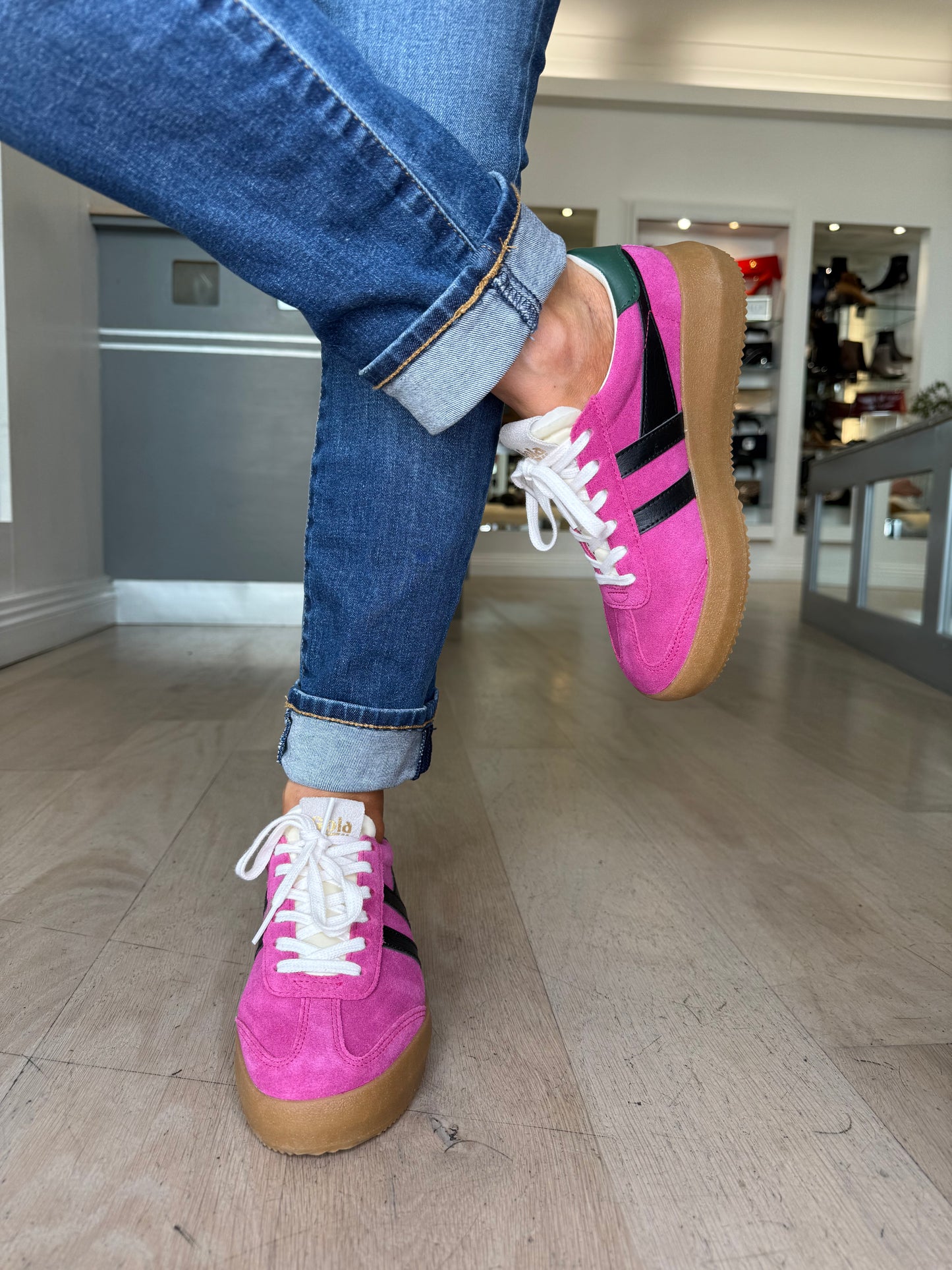 Gola - Athena Fuchsia Pink Mix Gum Sole Trainer