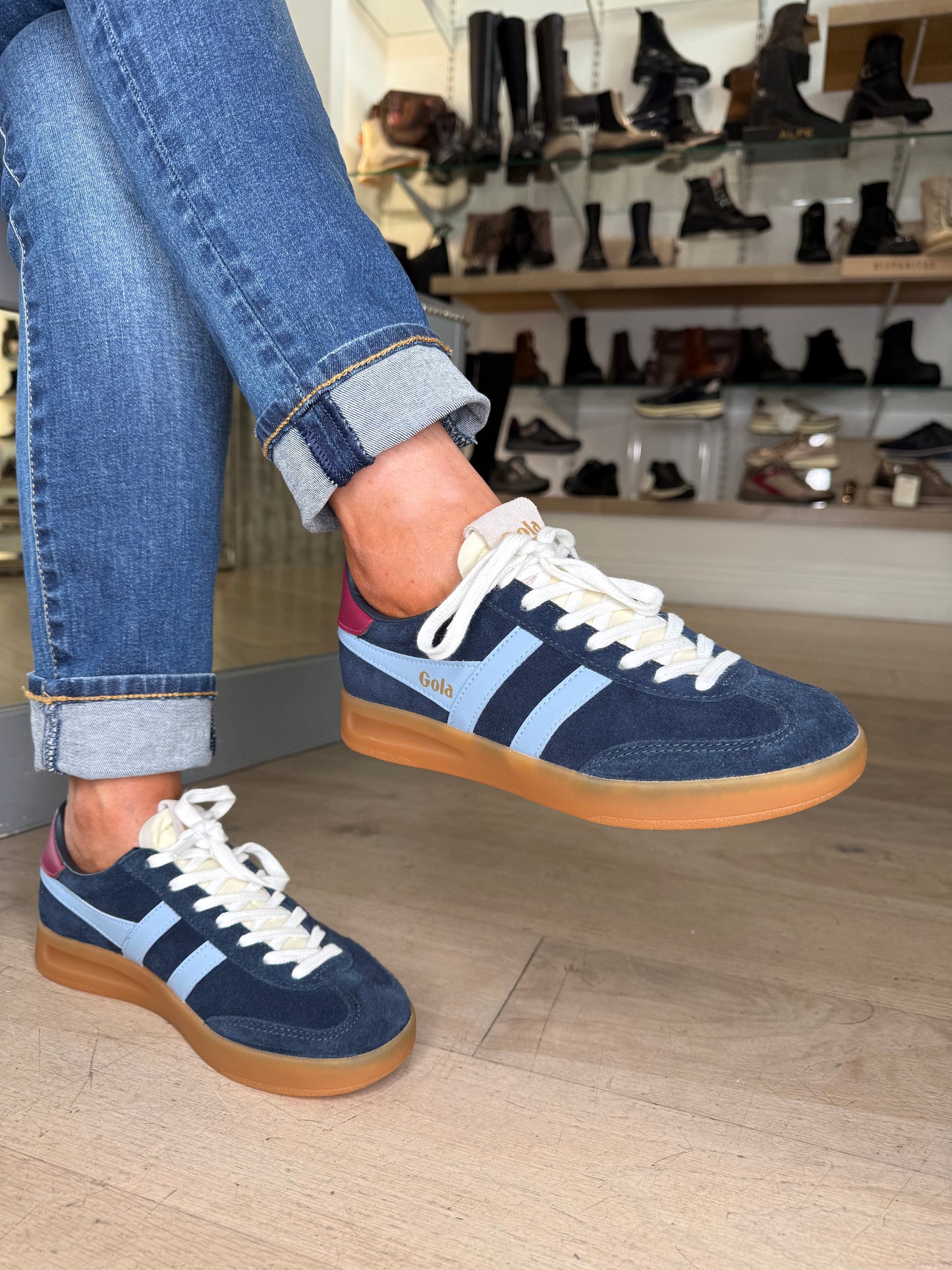 Gola - Cyclone Navy Mix Gum Sole Trainer