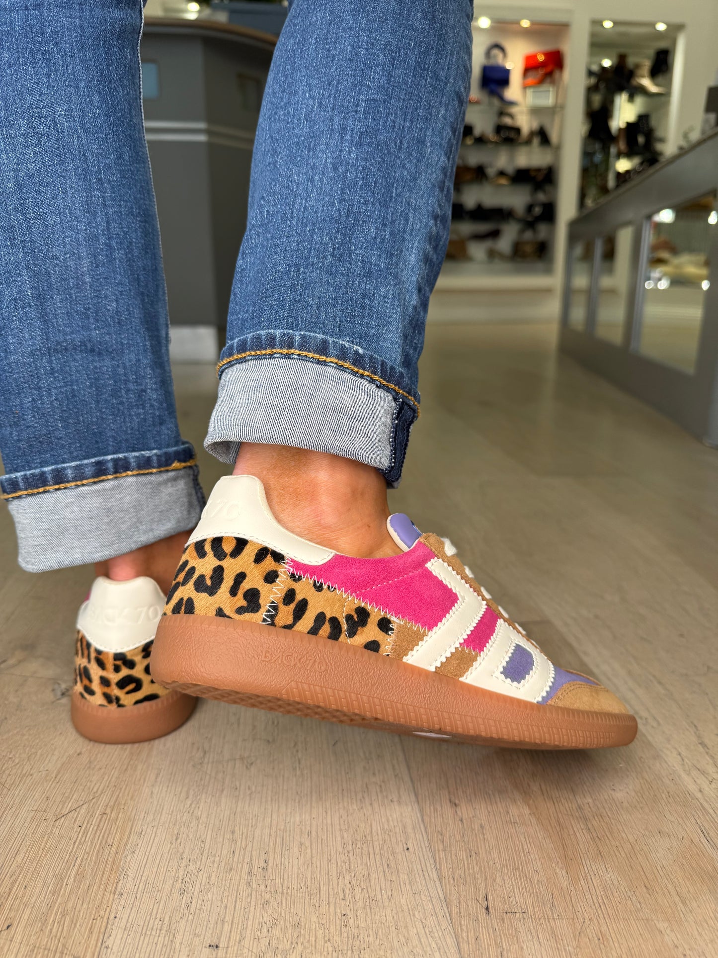 Back 70 - Squid Purple/Pink Suede Mix Tan Trainer