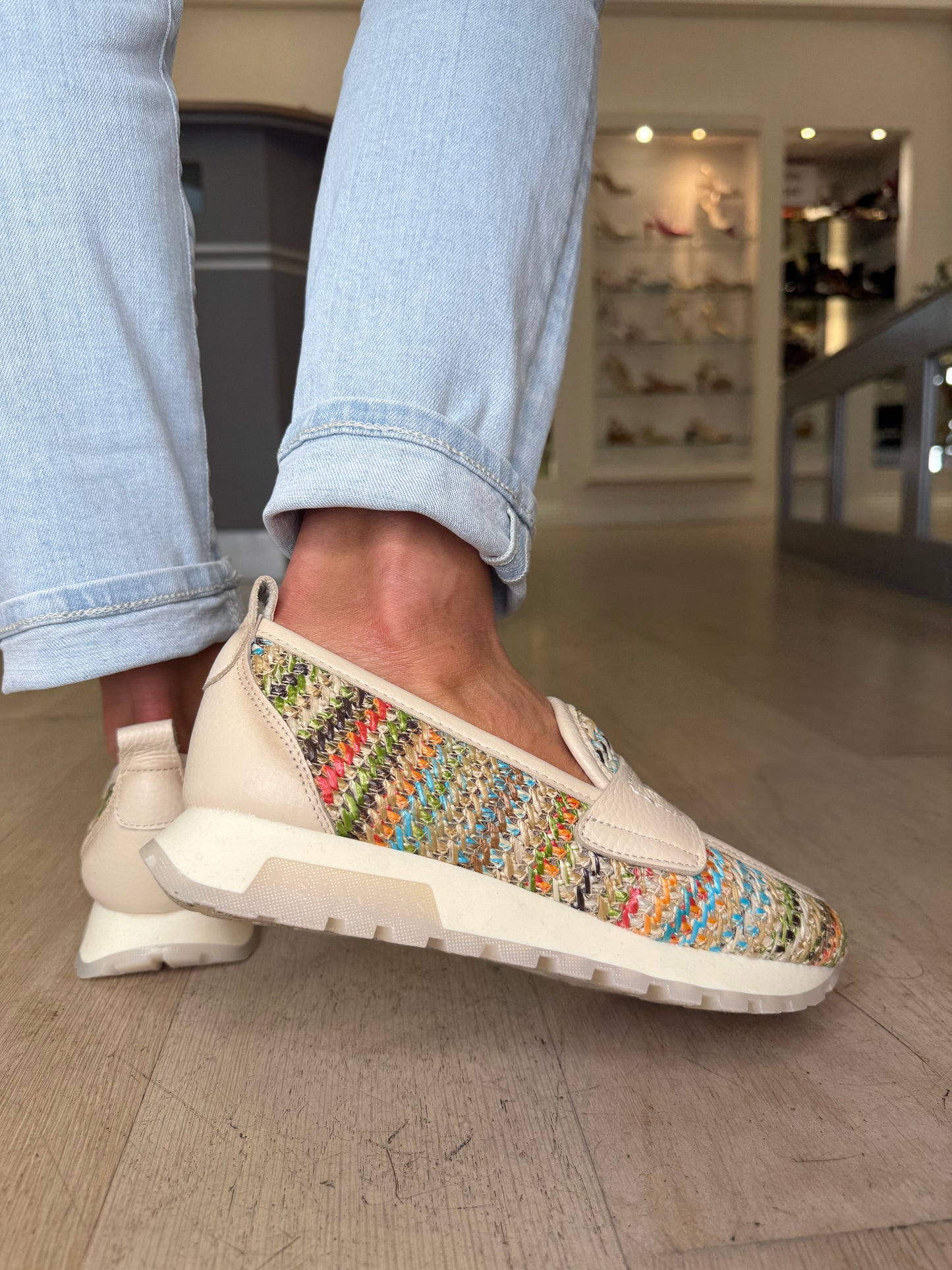Hispanitas - Multicolour Raffia Slip On Shoe