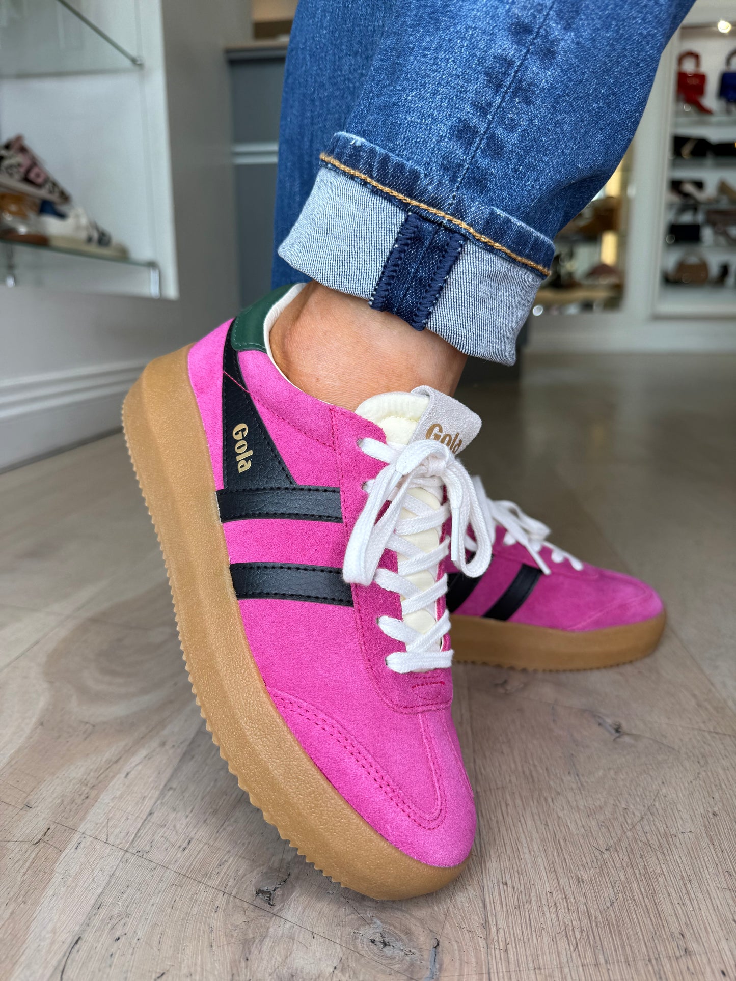 Gola - Athena Fuchsia Pink Mix Gum Sole Trainer