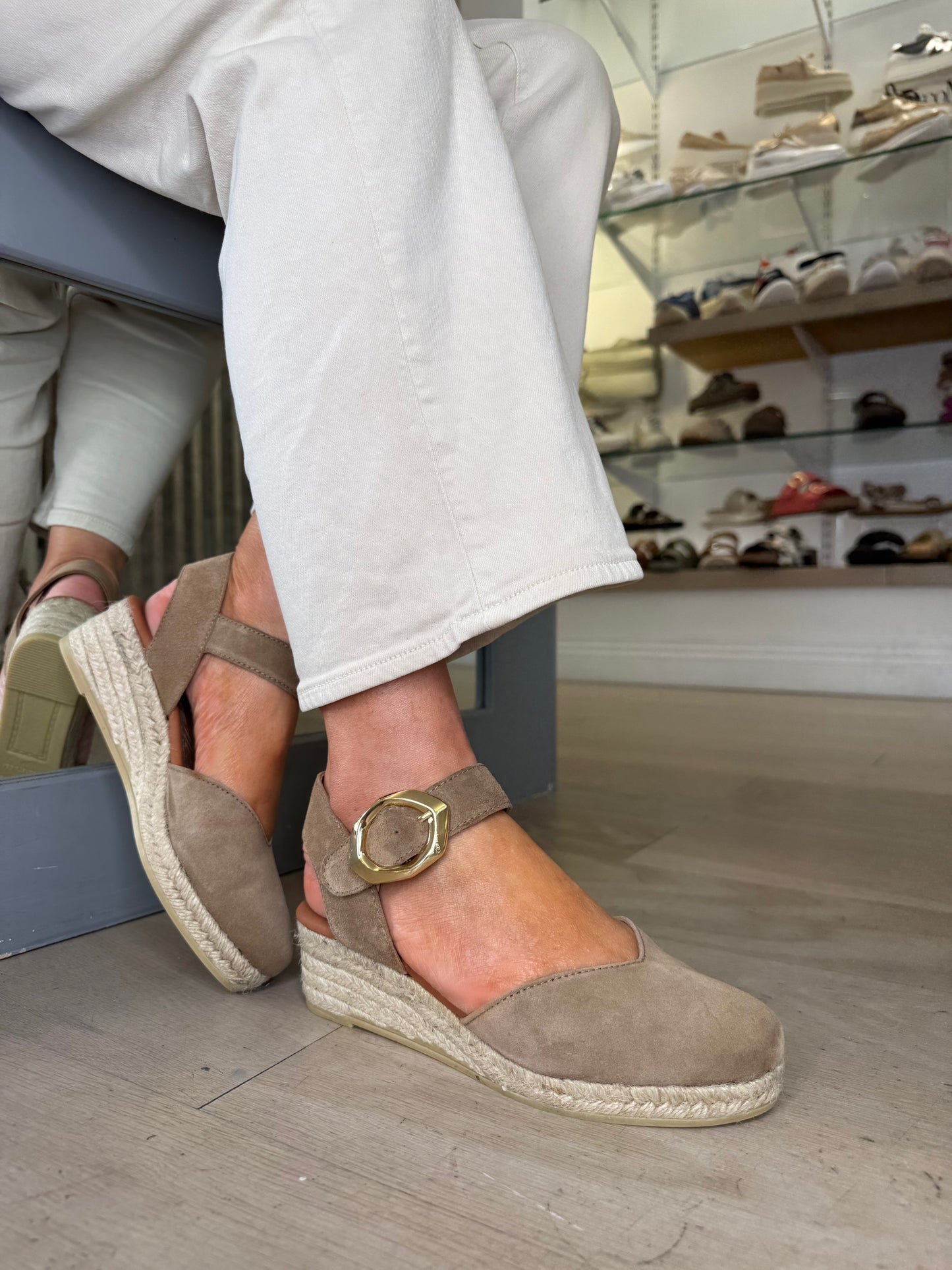 Viguera - Whiskey Suede Espadrille Wedge