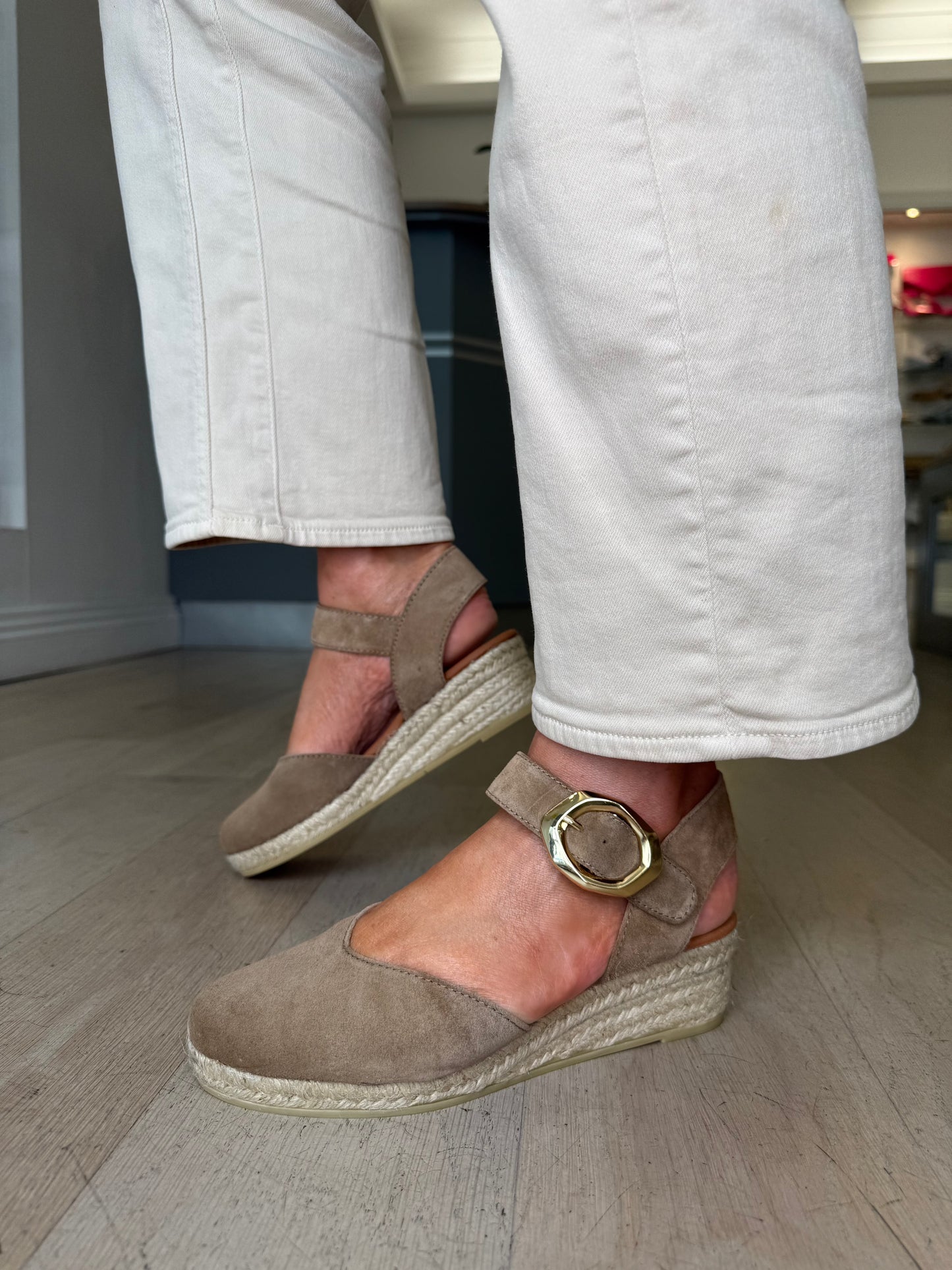 Viguera - Whiskey Suede Espadrille Wedge