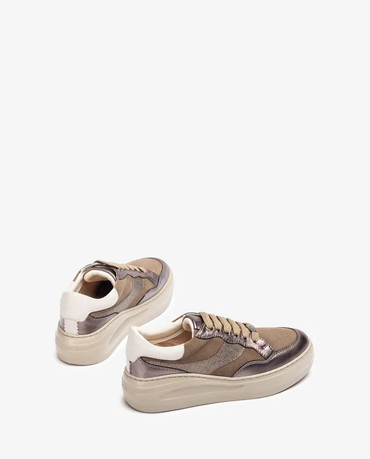 Unisa - Suede & Metallic Mix Chunky Trainer