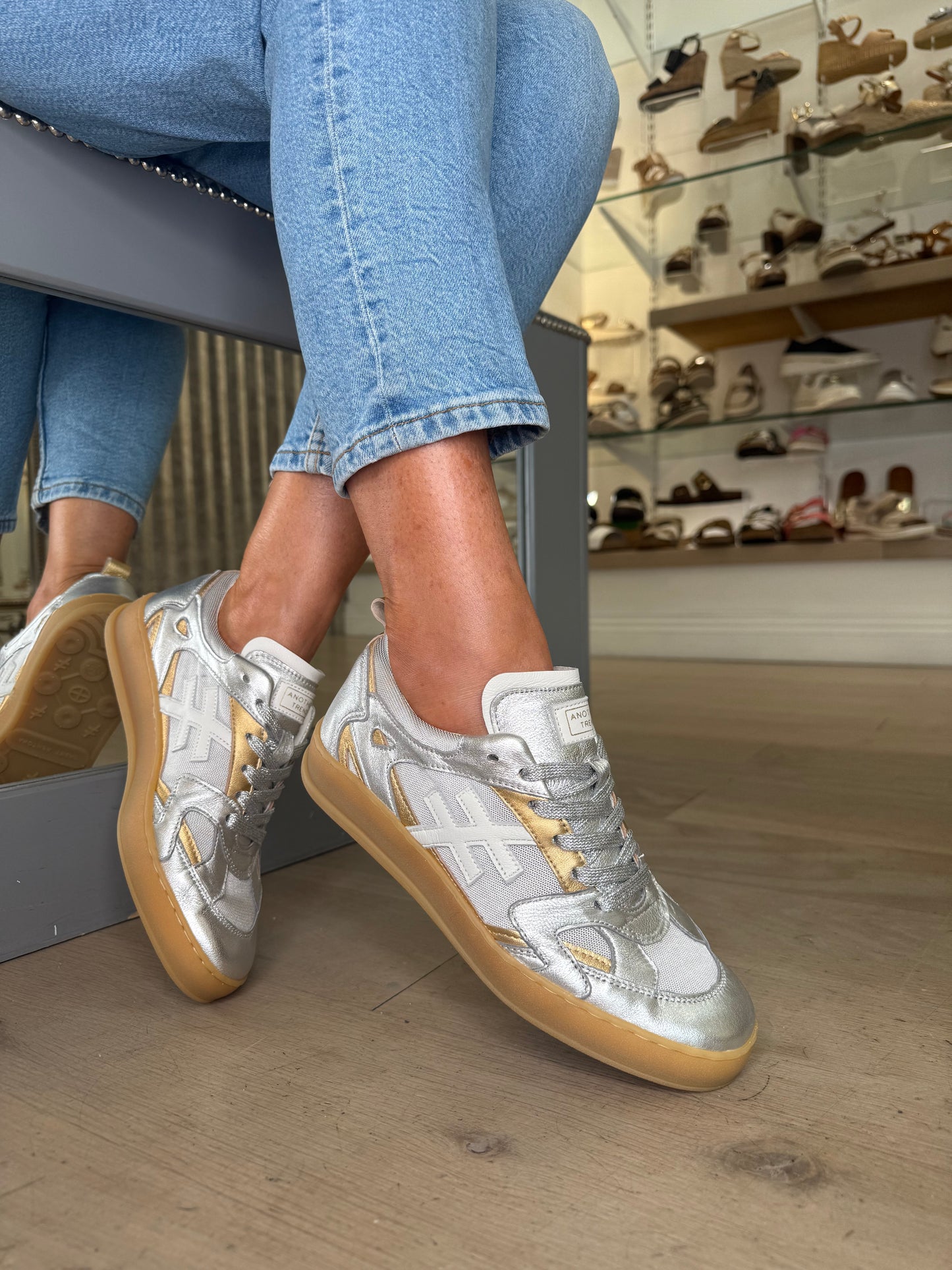 Another Trend - Multi Metallic Gold & Silver Mix Trainer