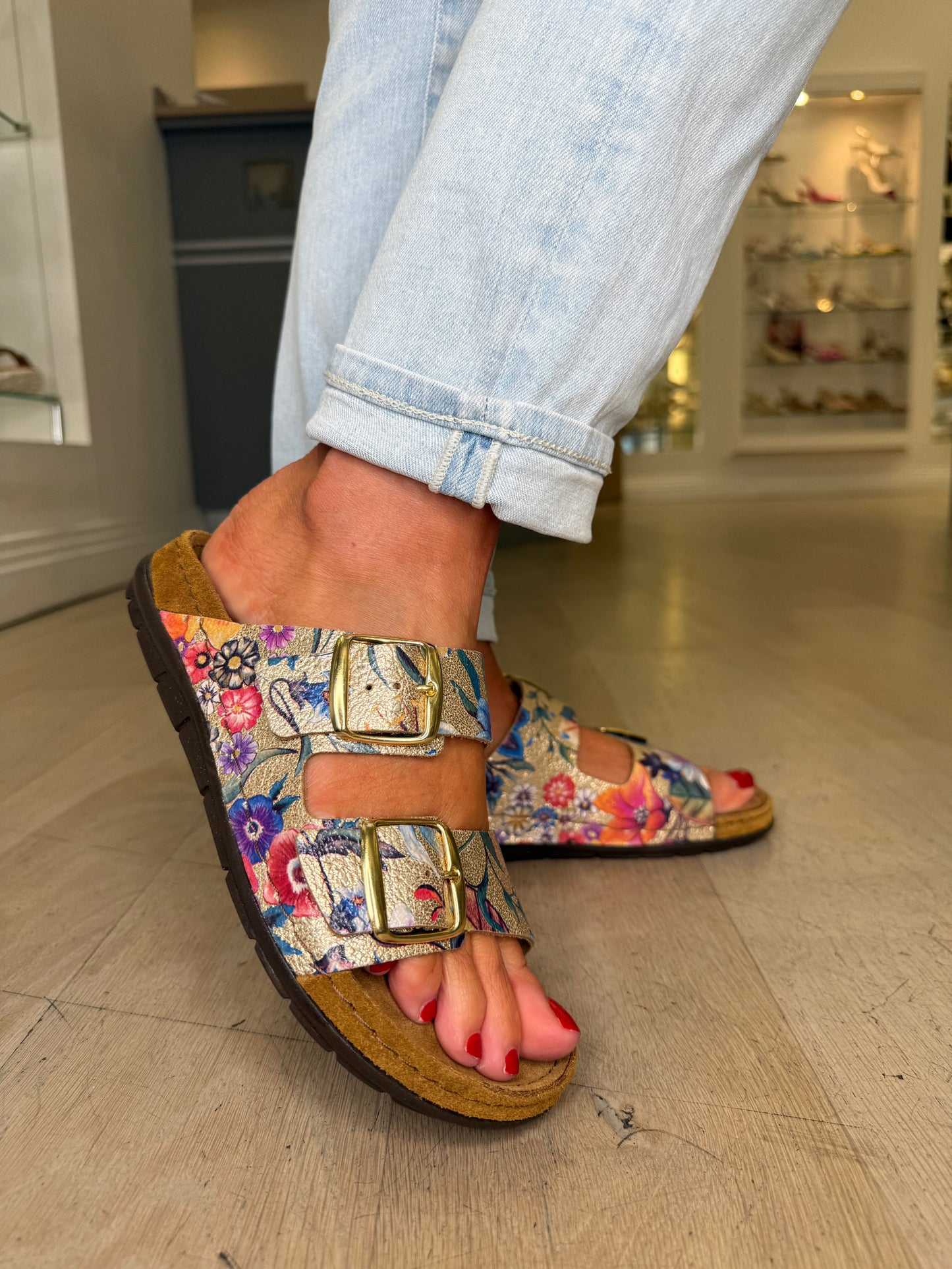 Rohde - Gold Floral Multi Coloured Slider