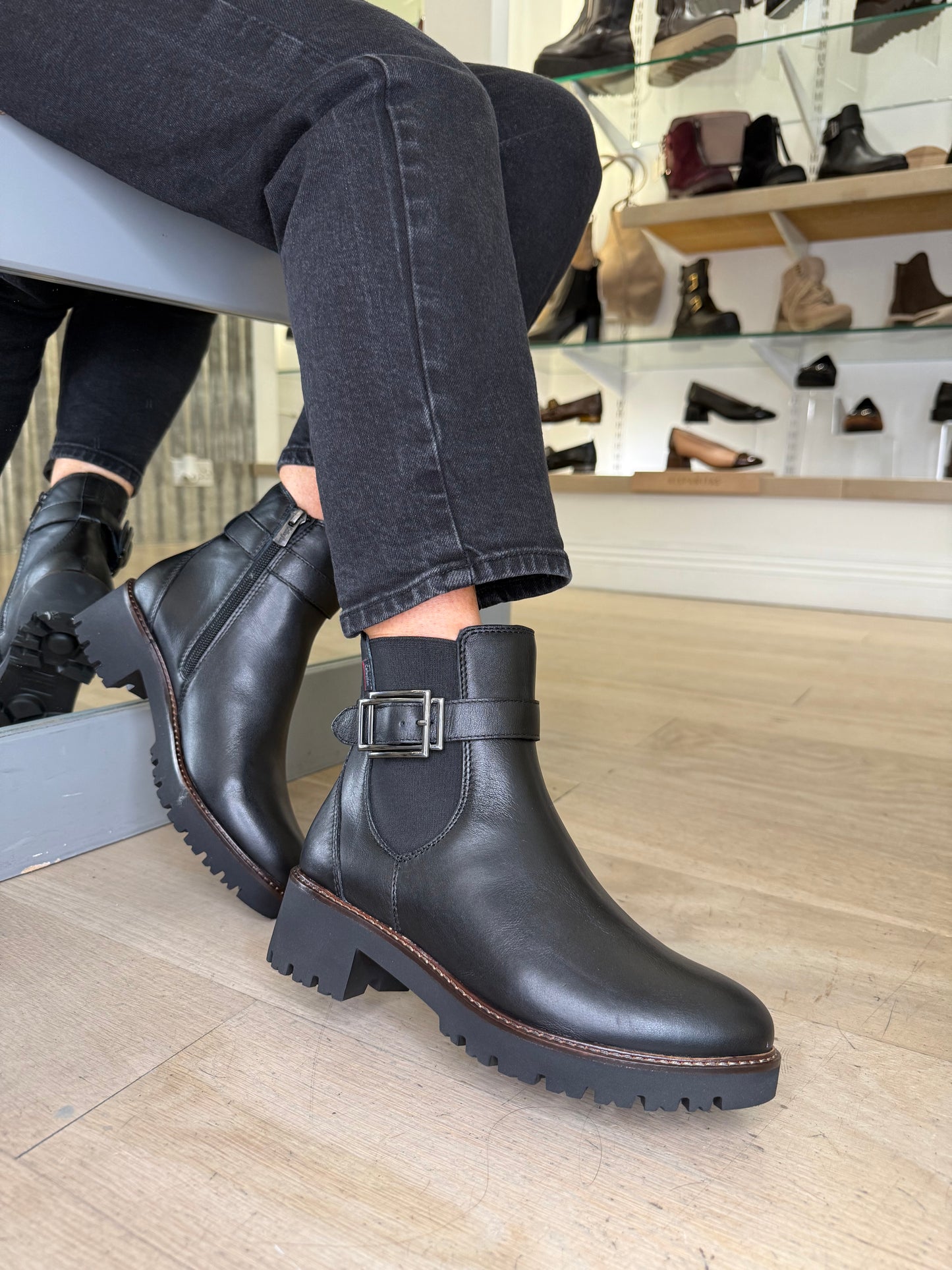 Callaghan - Black Nappa Leather Chelsea Style Boot