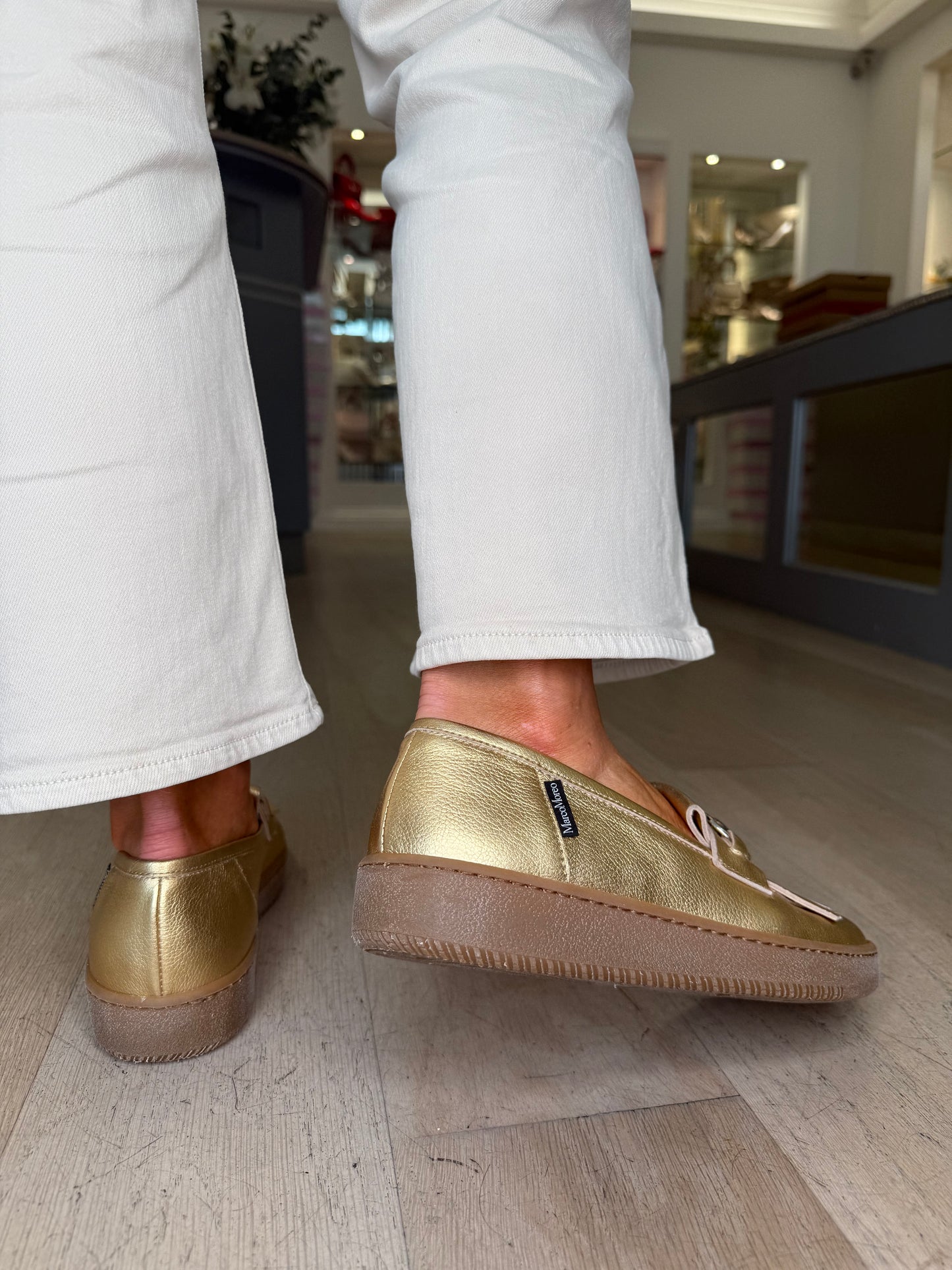 Marco Moreo - Antique Gold Loafer Style Shoe With Gum Sole