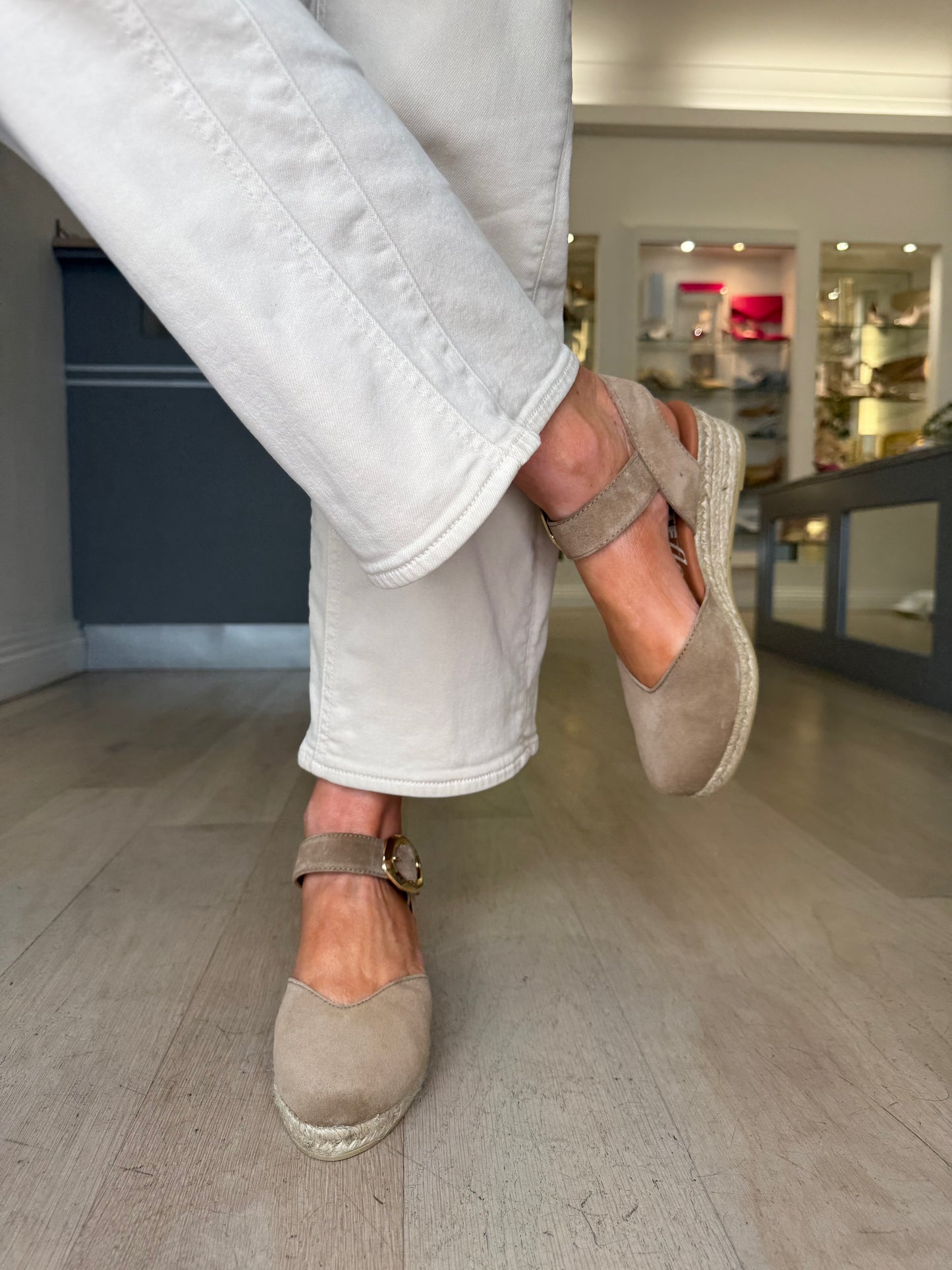 Viguera - Whiskey Suede Espadrille Wedge