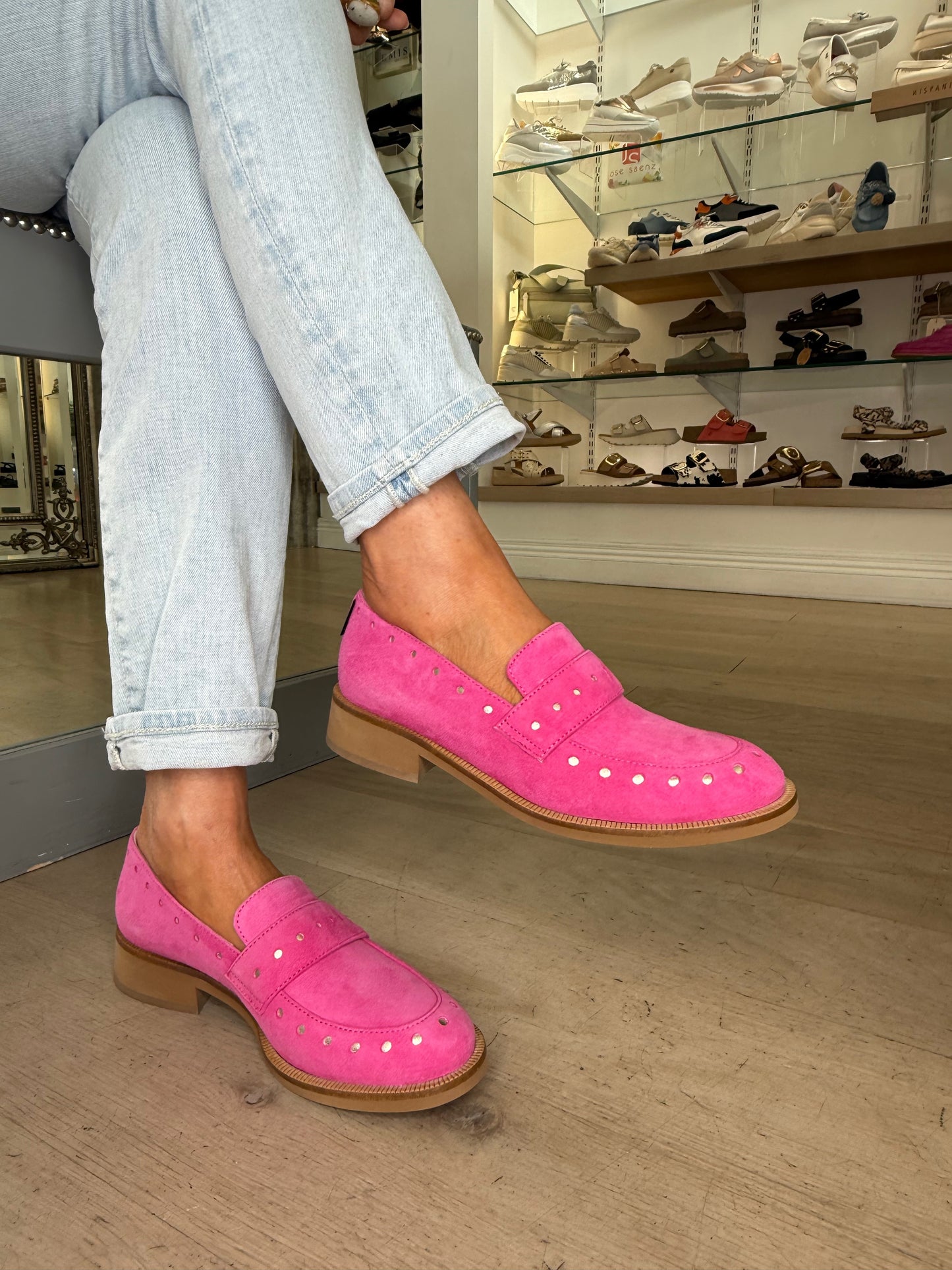 Marco Moreo - Hot Pink Suede Loafers