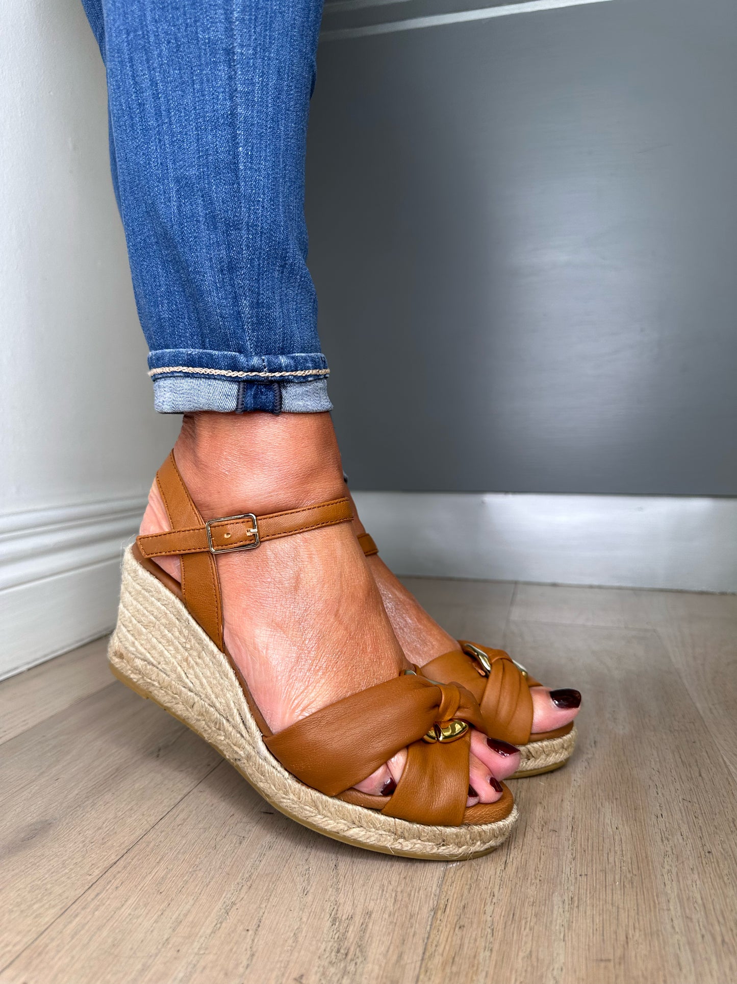 Viguera - Tan Espadrille Wedge Sandal