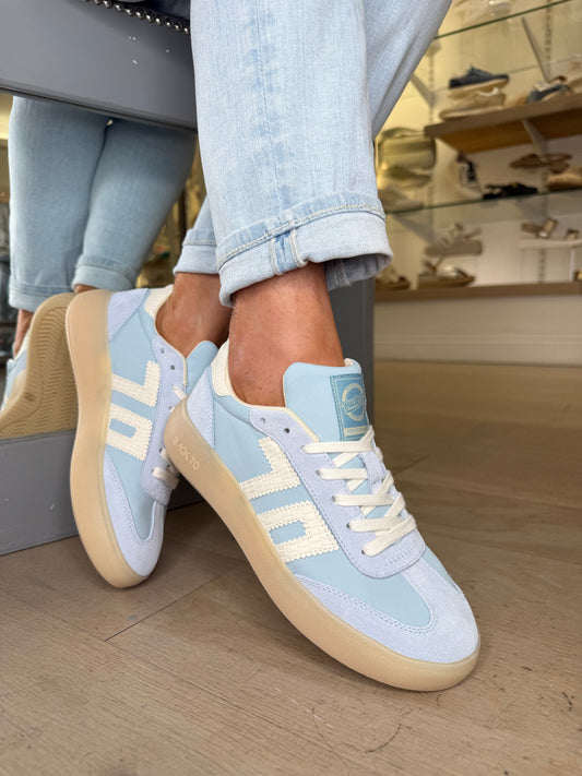 Back 70 - Sky Blue Platform Trainer With Fresh White Trim