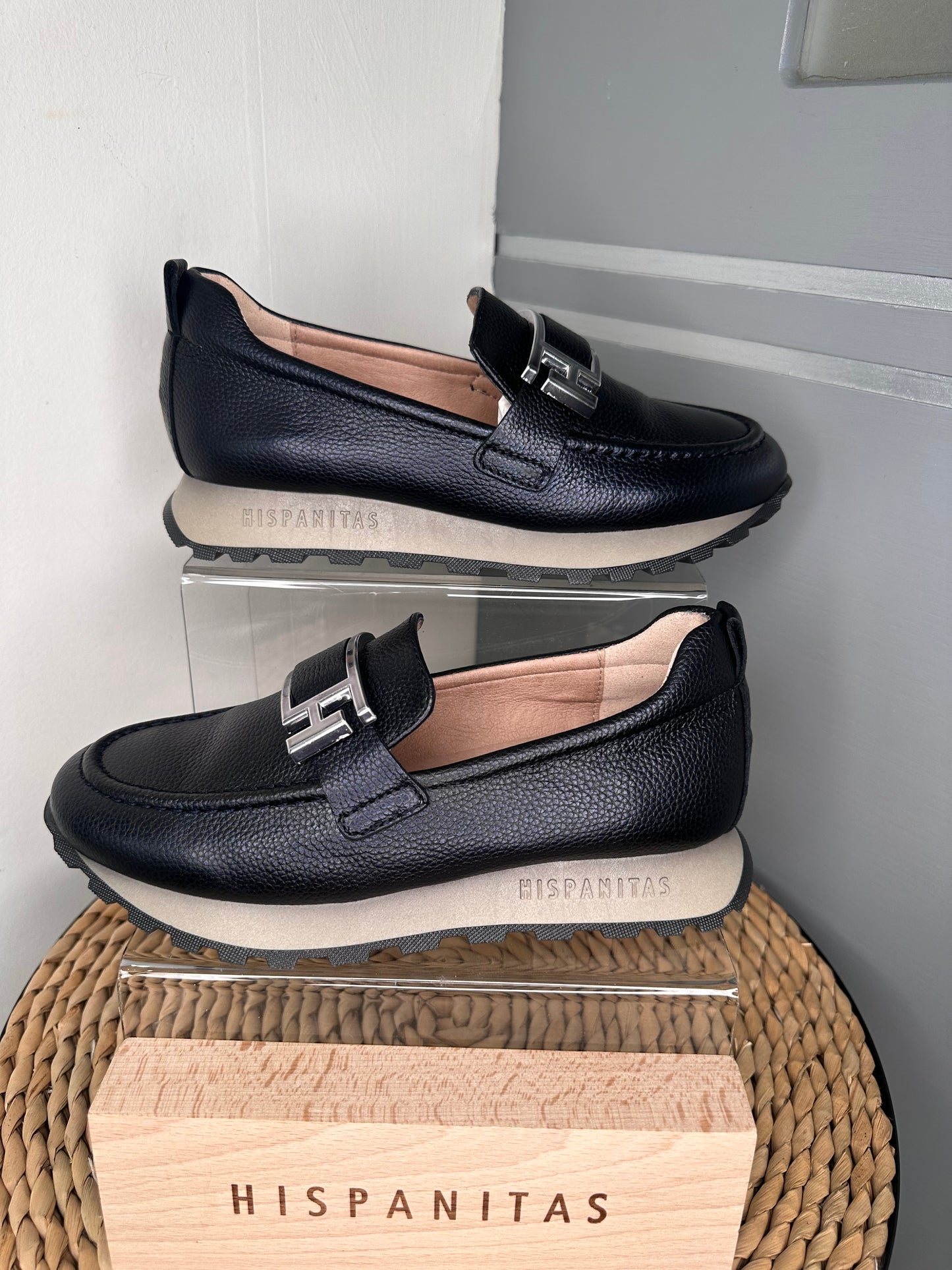 Hispanitas - Pearlised Metallic Navy Slip On Shoe