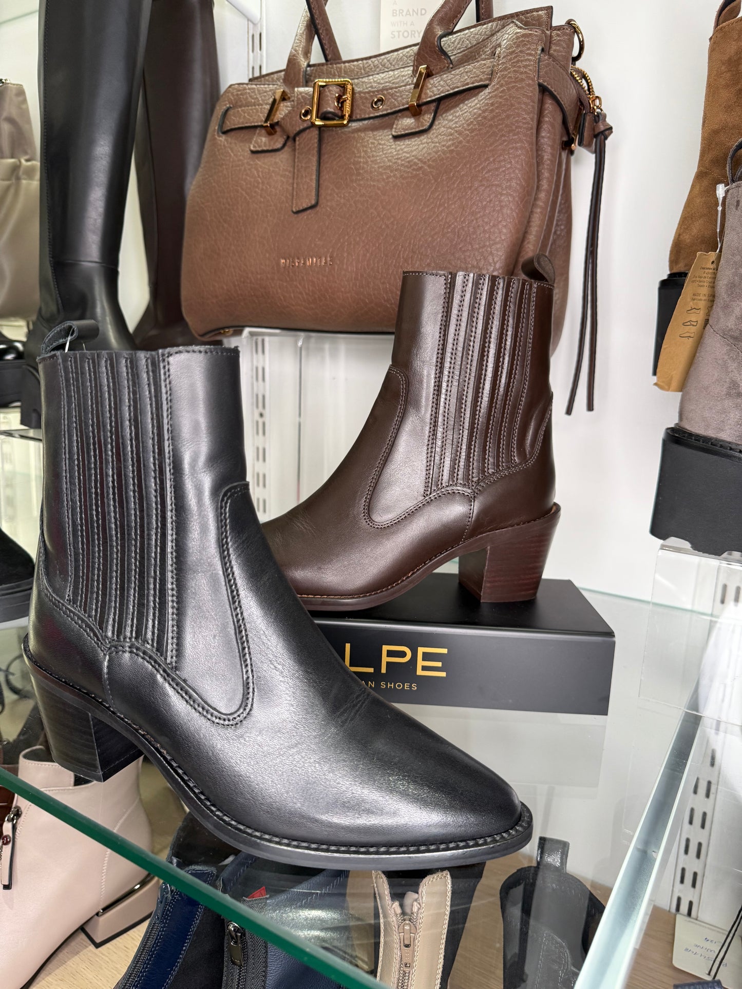 Alpe - Rich Brown Leather Western Style Boot