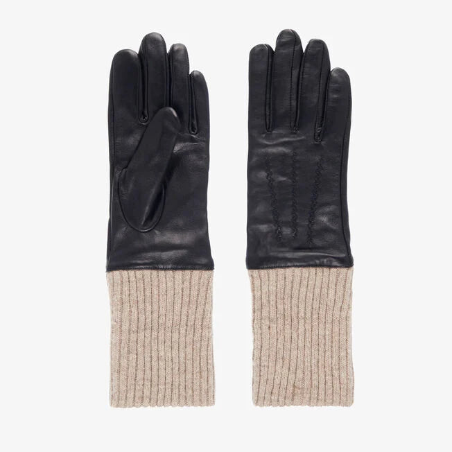 Emu Australia - Loch Black/Taupe Leather Gloves