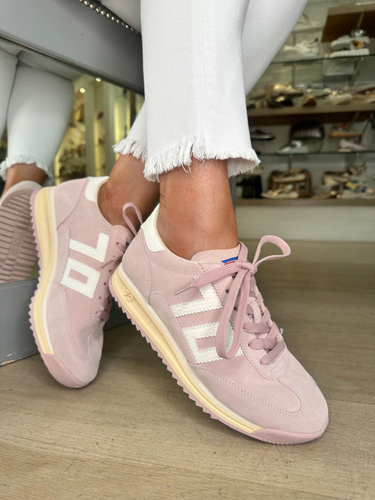 Back 70 - Barkley Strike Baby Pink Suede Trainer