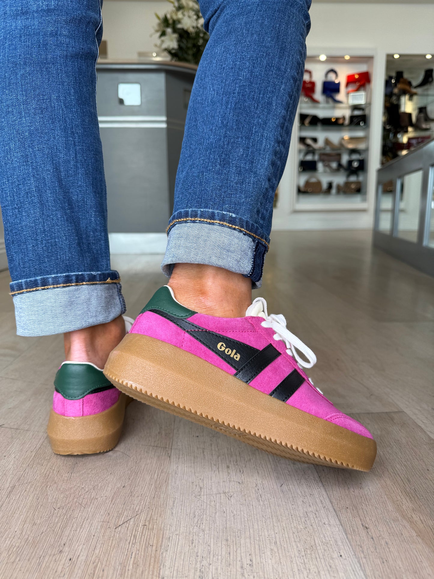 Gola - Athena Fuchsia Pink Mix Gum Sole Trainer