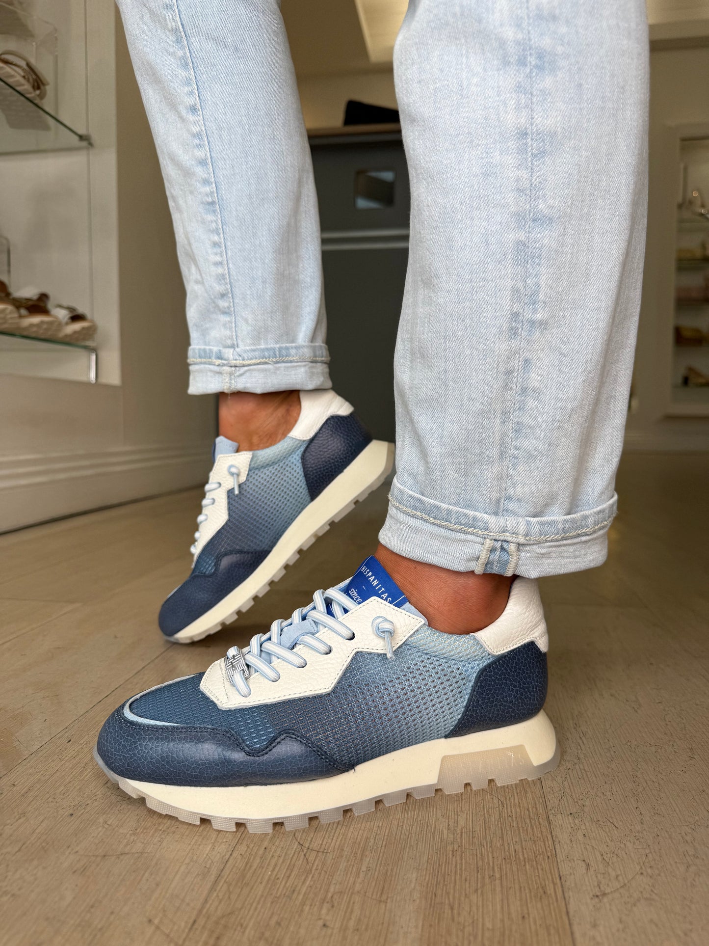 Hispanitas - Multi Blue Mix Pull On Trainer