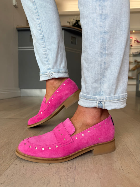 Marco Moreo - Hot Pink Suede Loafers