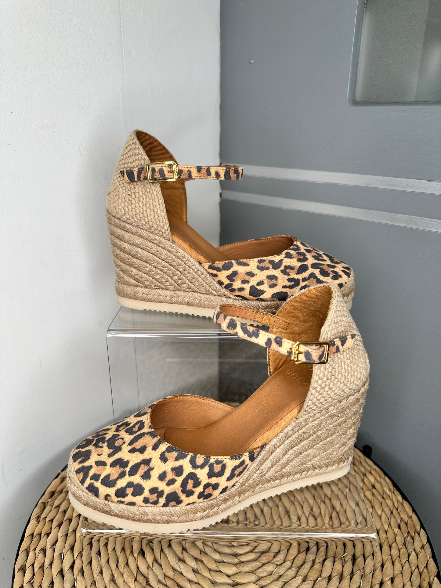 Unisa - Leopard Print Suede Wedge