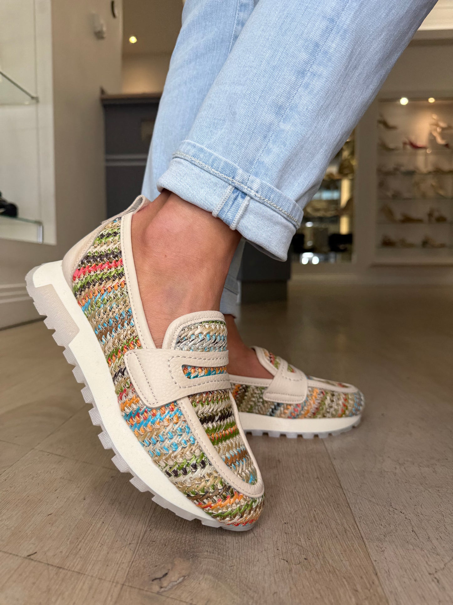 Hispanitas - Multicolour Raffia Slip On Shoe