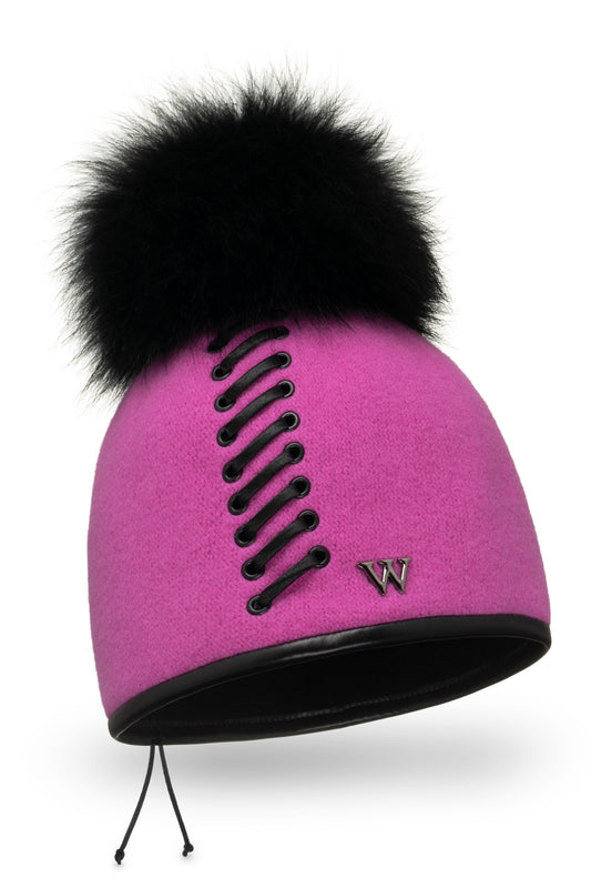 Willi Hat -Aszmi Fusia Pink Pompom Hat