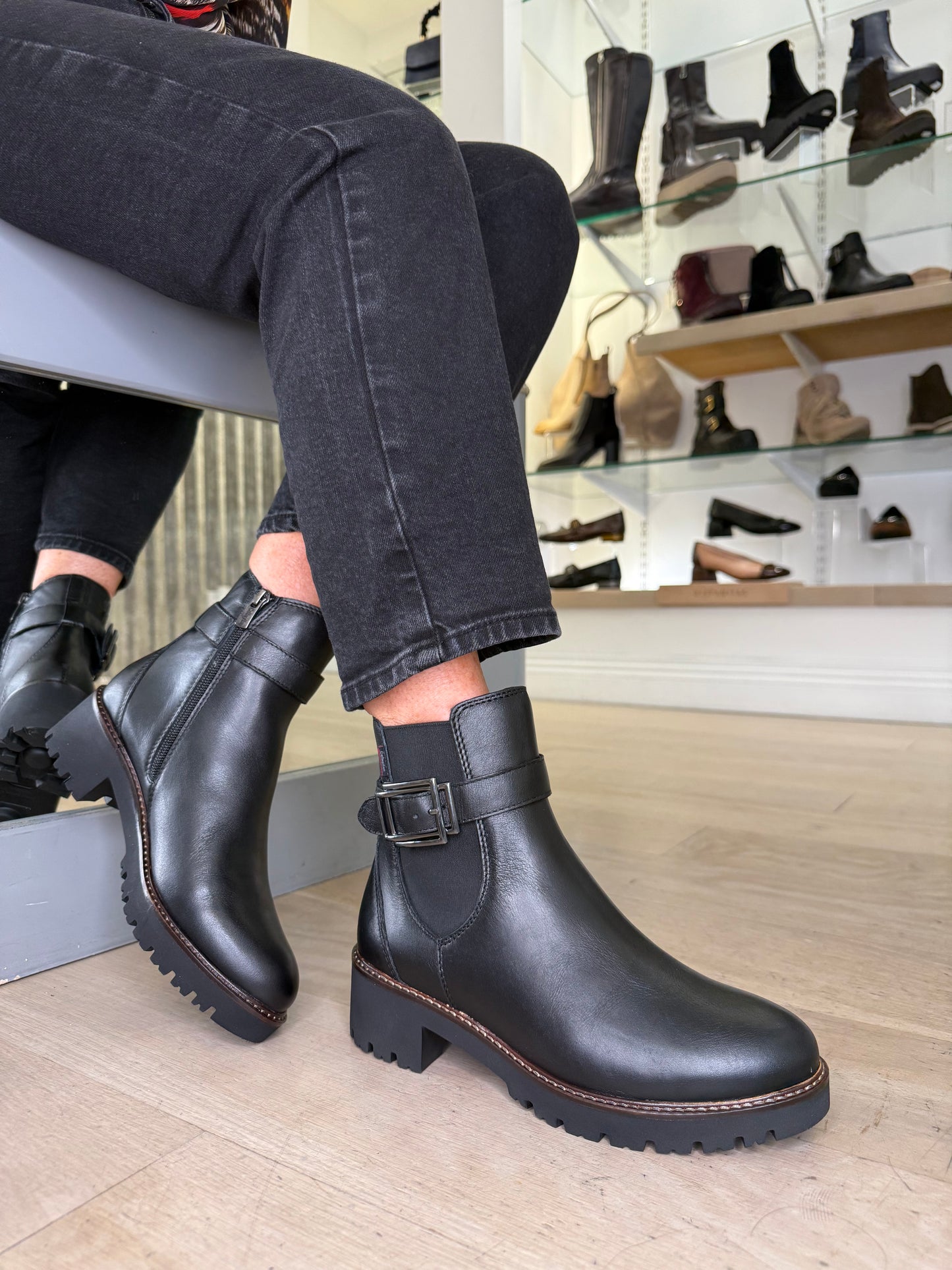 Callaghan - Black Nappa Leather Chelsea Style Boot