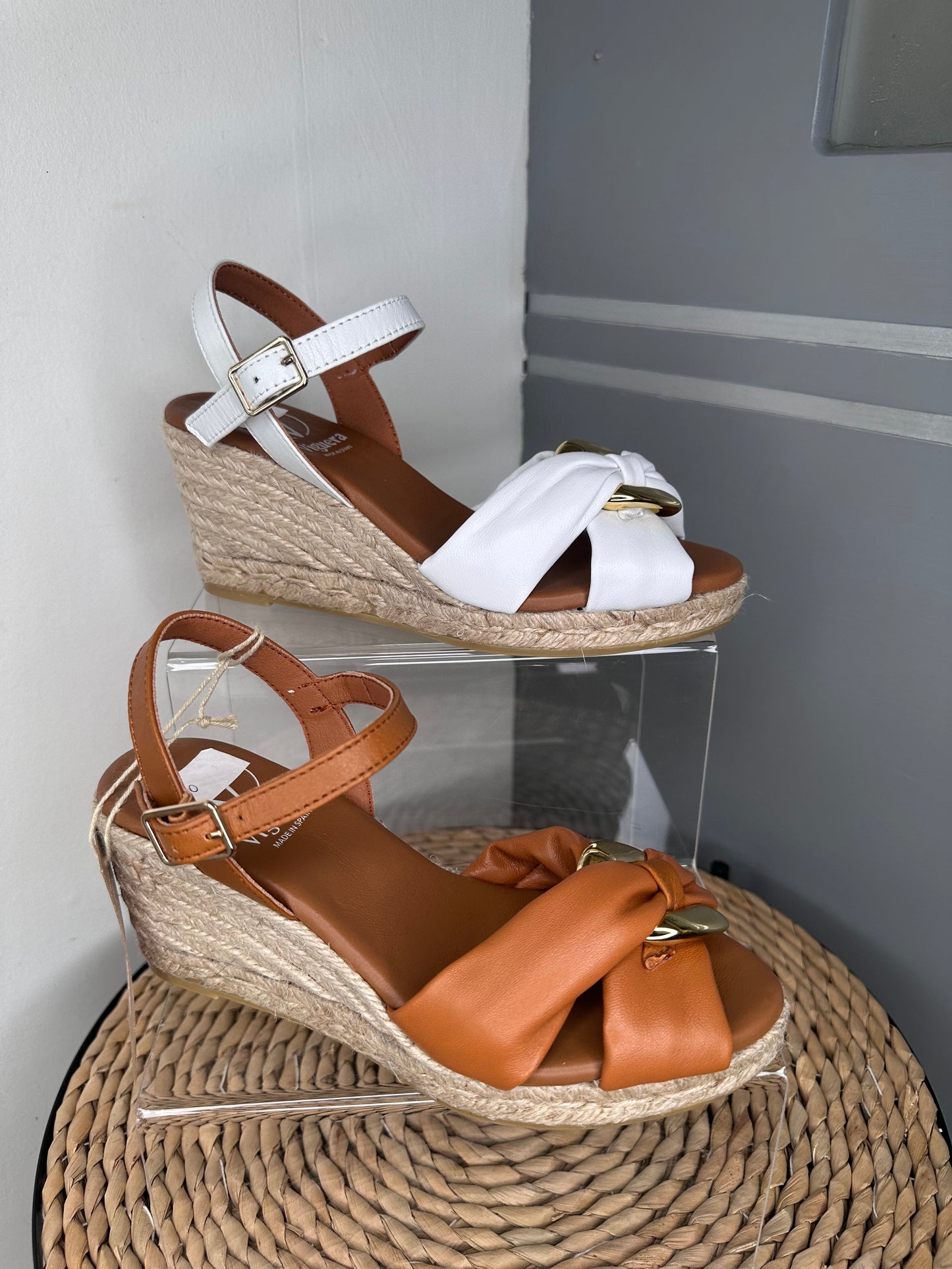 Viguera - Tan Espadrille Wedge Sandal