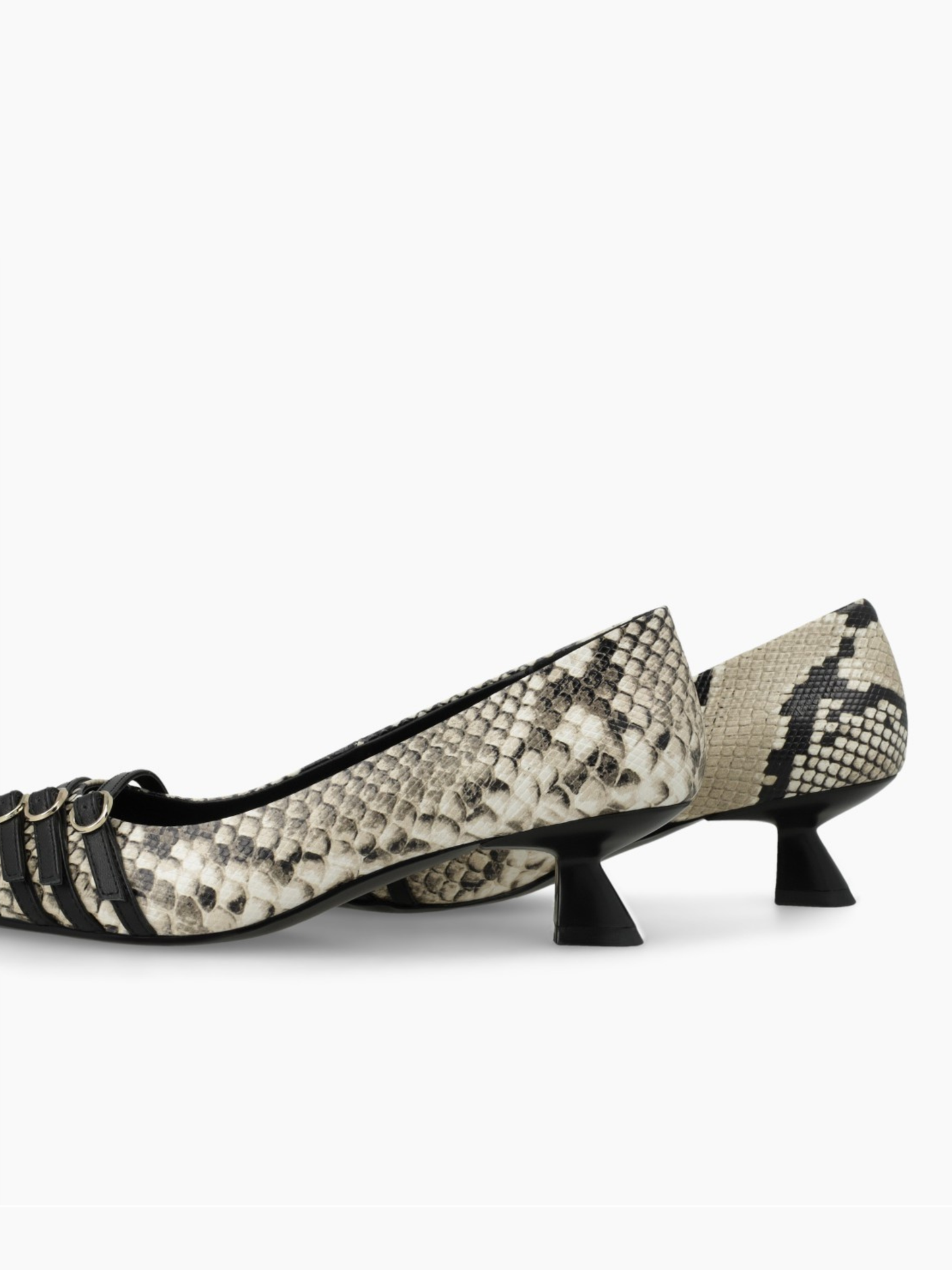 Lodi - Snake Print Flared Kitchen Heel Shoe