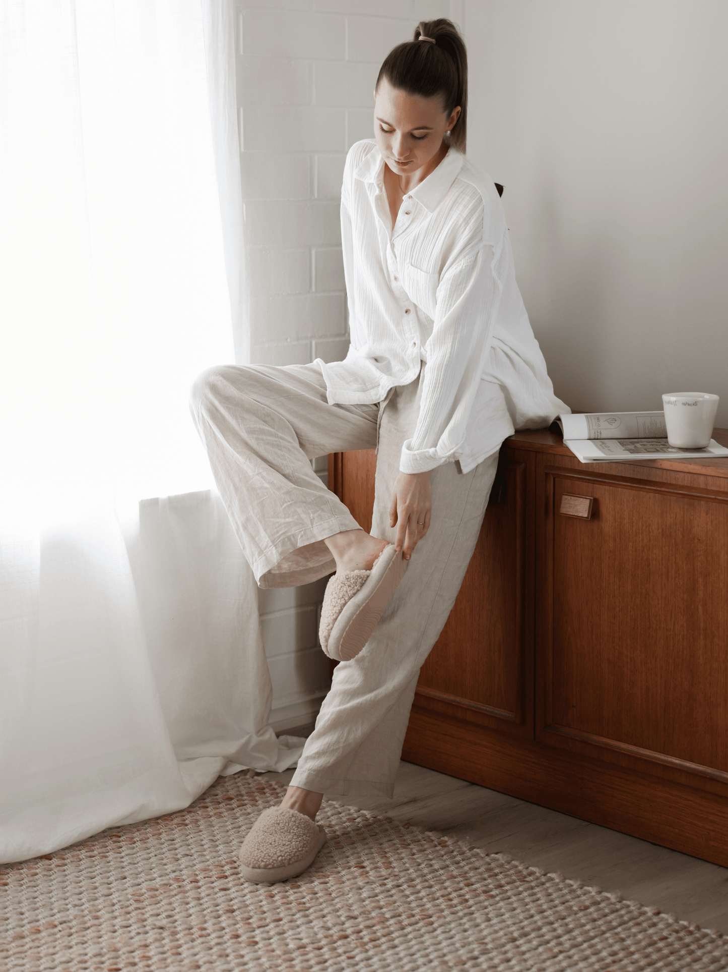 Emu Australia - Starley Macadamia/ Natural Wooly Slipper