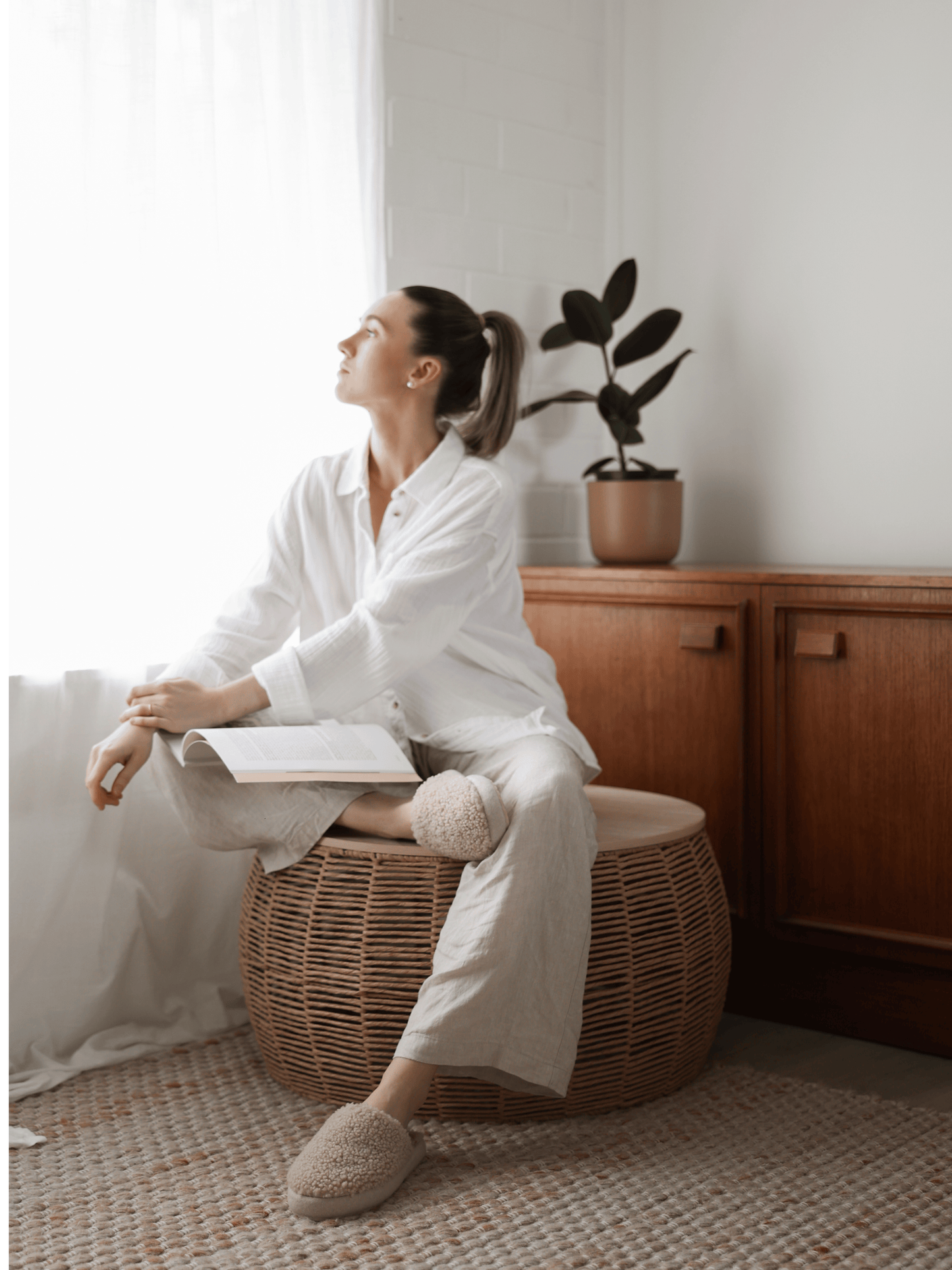 Emu Australia - Starley Macadamia/ Natural Wooly Slipper