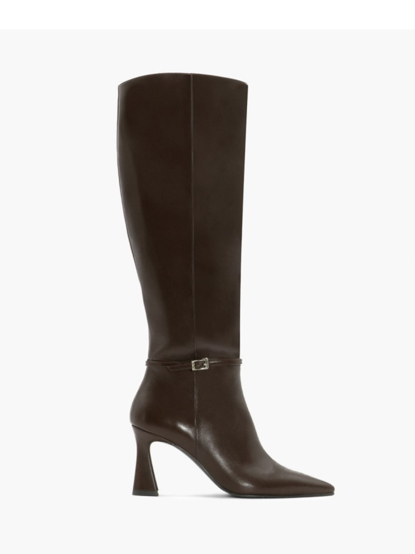 Lodi - Long Brown Leather High Heel Boot