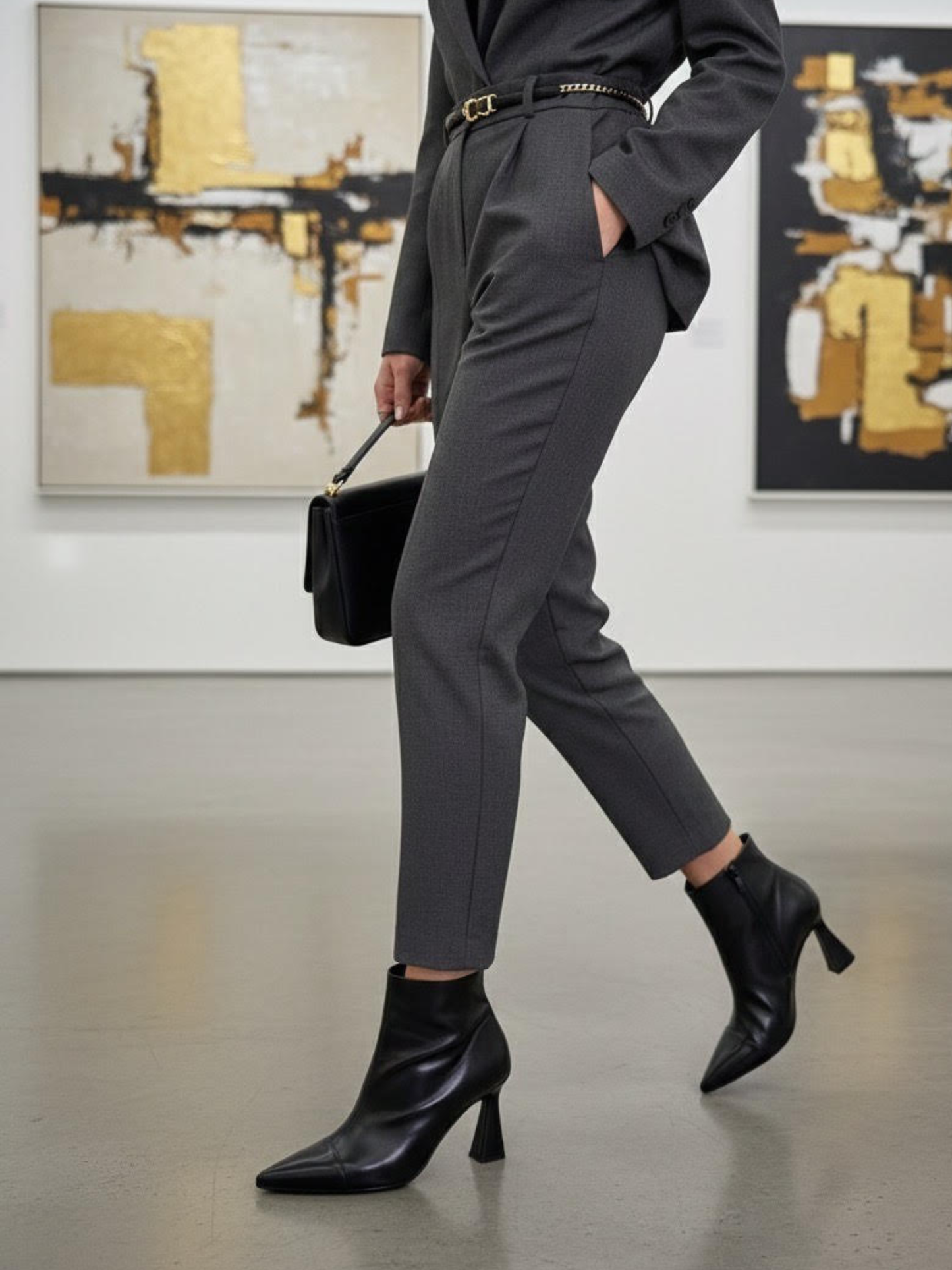 Lodi -Black Leather Pointy Toe Boot