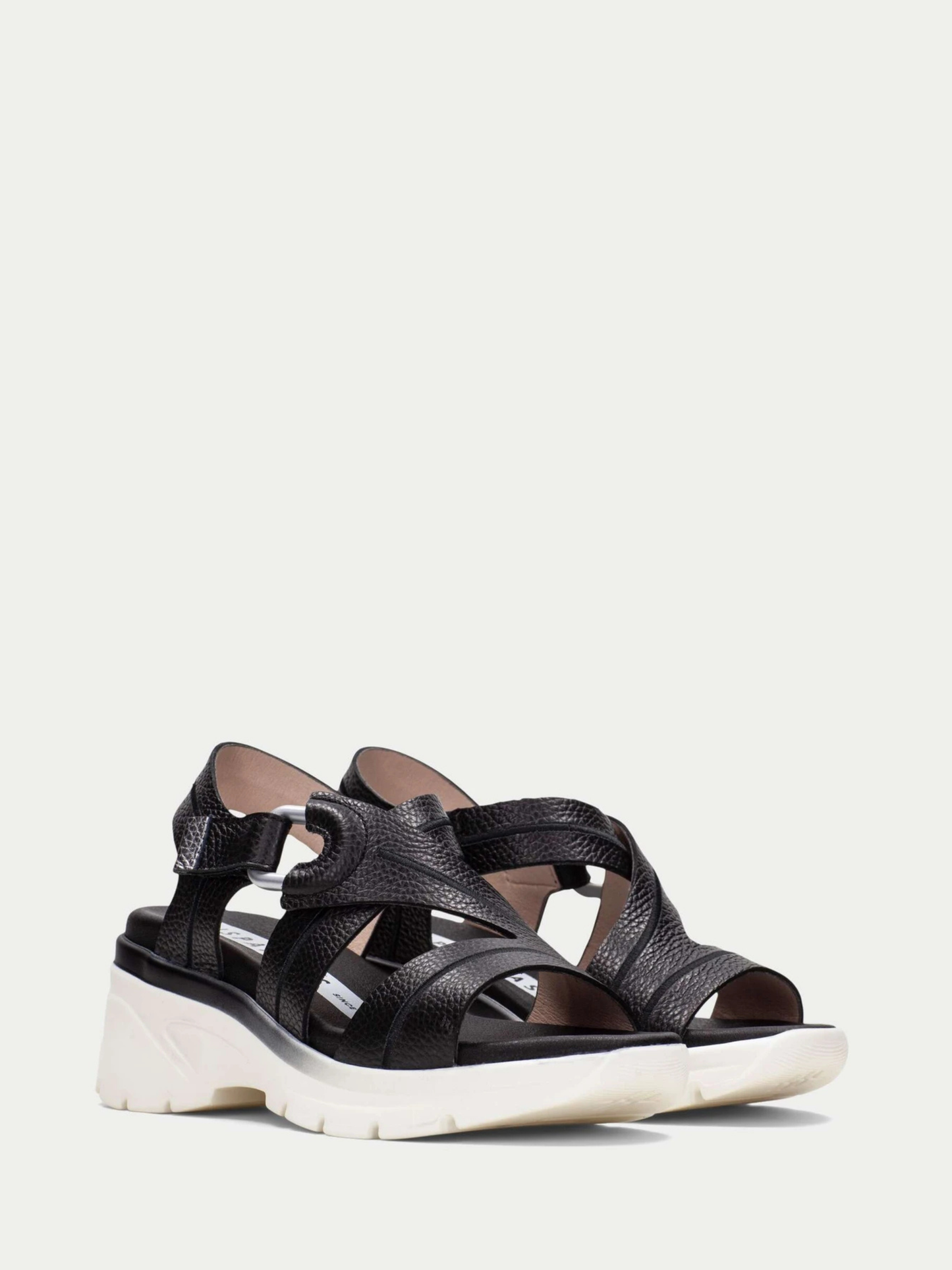 Hispanitas - Hispanitas Black Crisscross Leather Sporty Platform Sandals