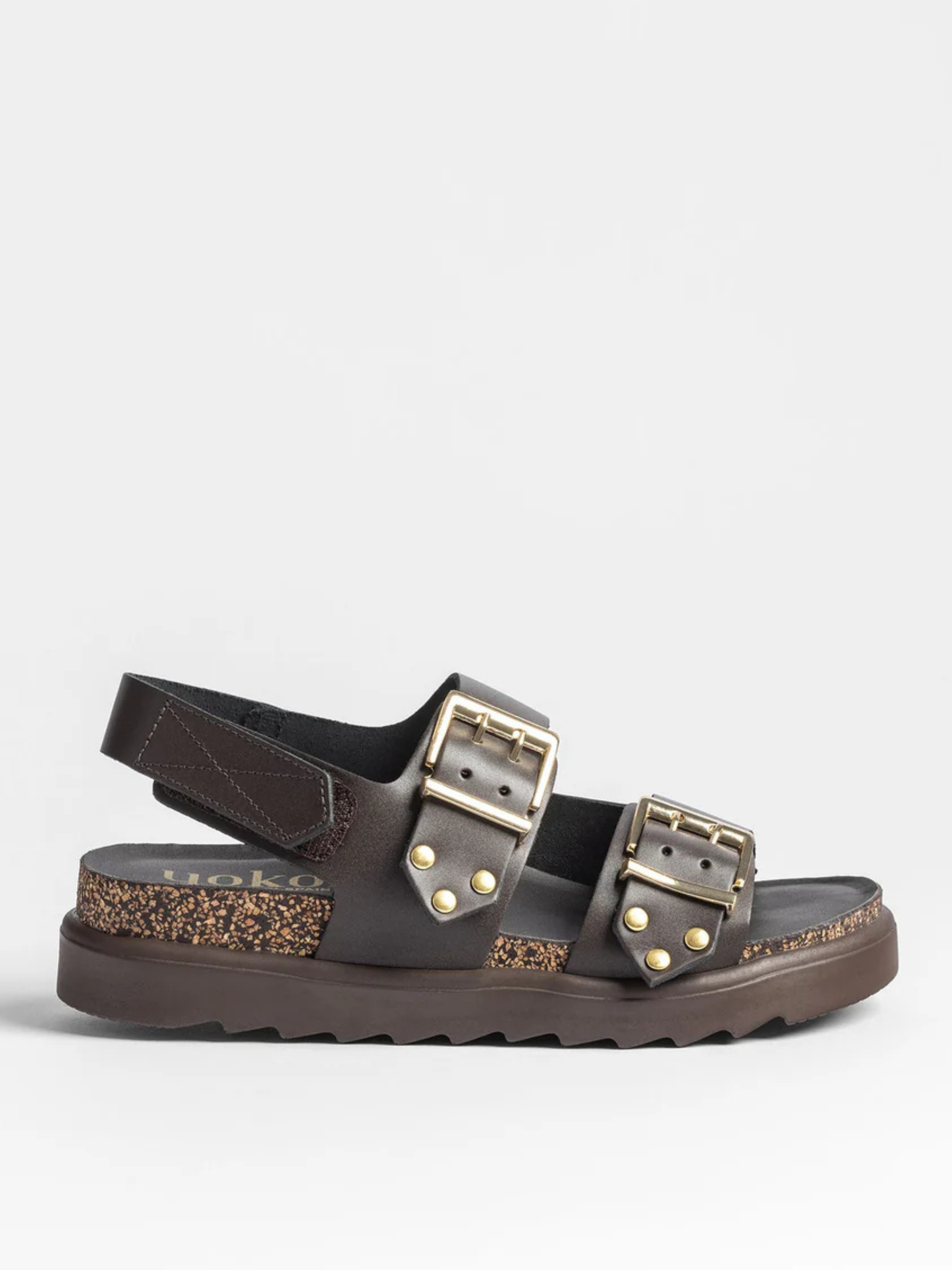 Yokono -Brown Leather 2 Strap Sandal