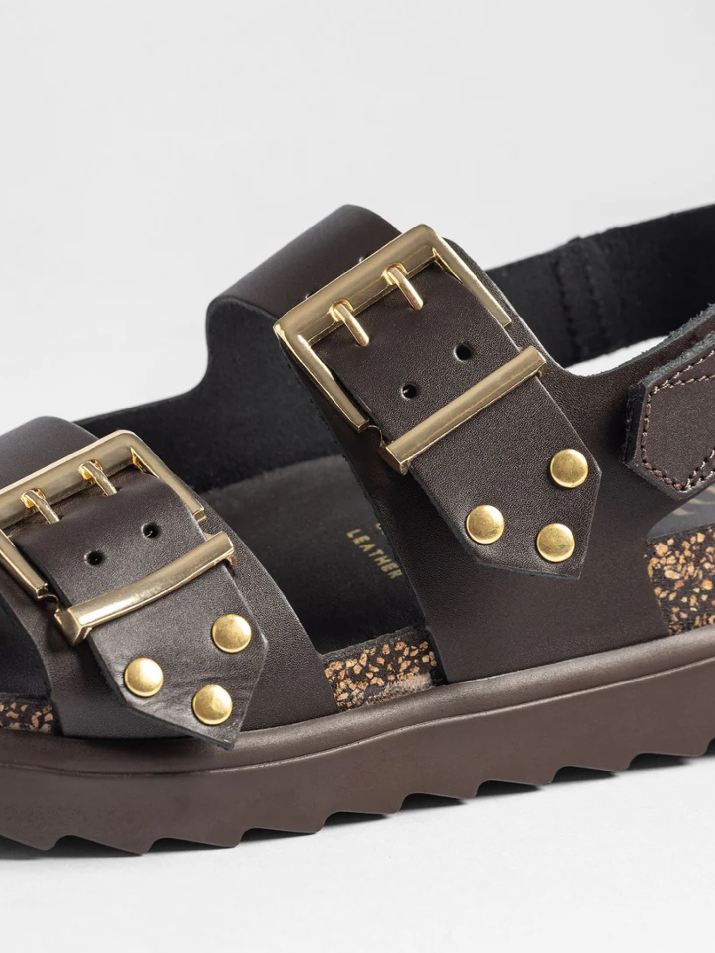 Yokono -Brown Leather 2 Strap Sandal