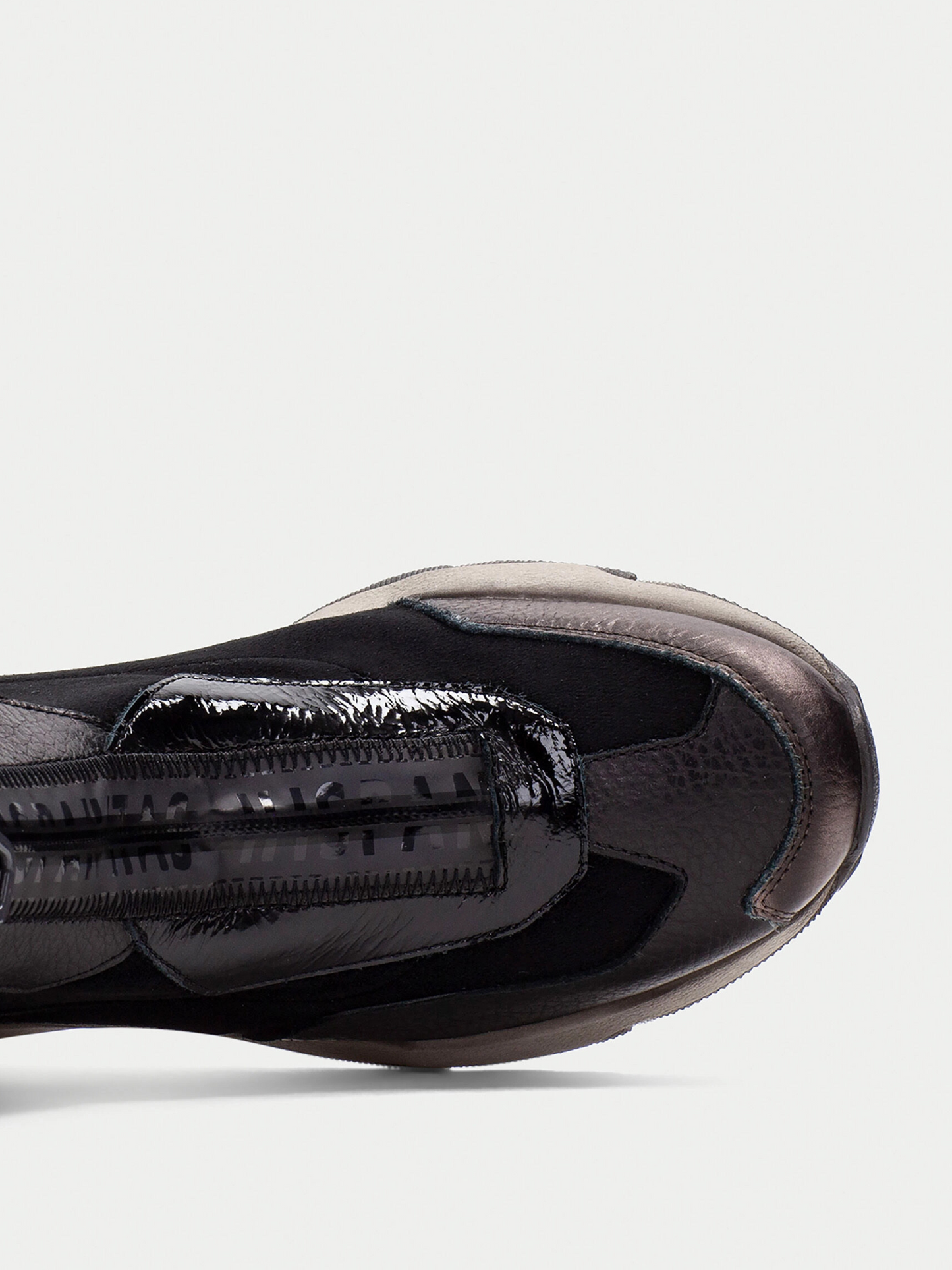 Hispanitas - Black Sporty Sole Zip Up Boot With Metallic Trim