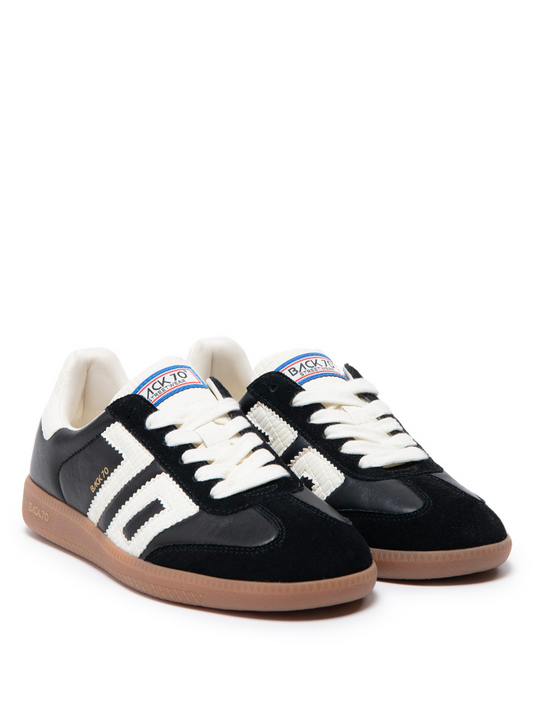 Back 70 - Cloud Black Suede & Leather mix Trainer