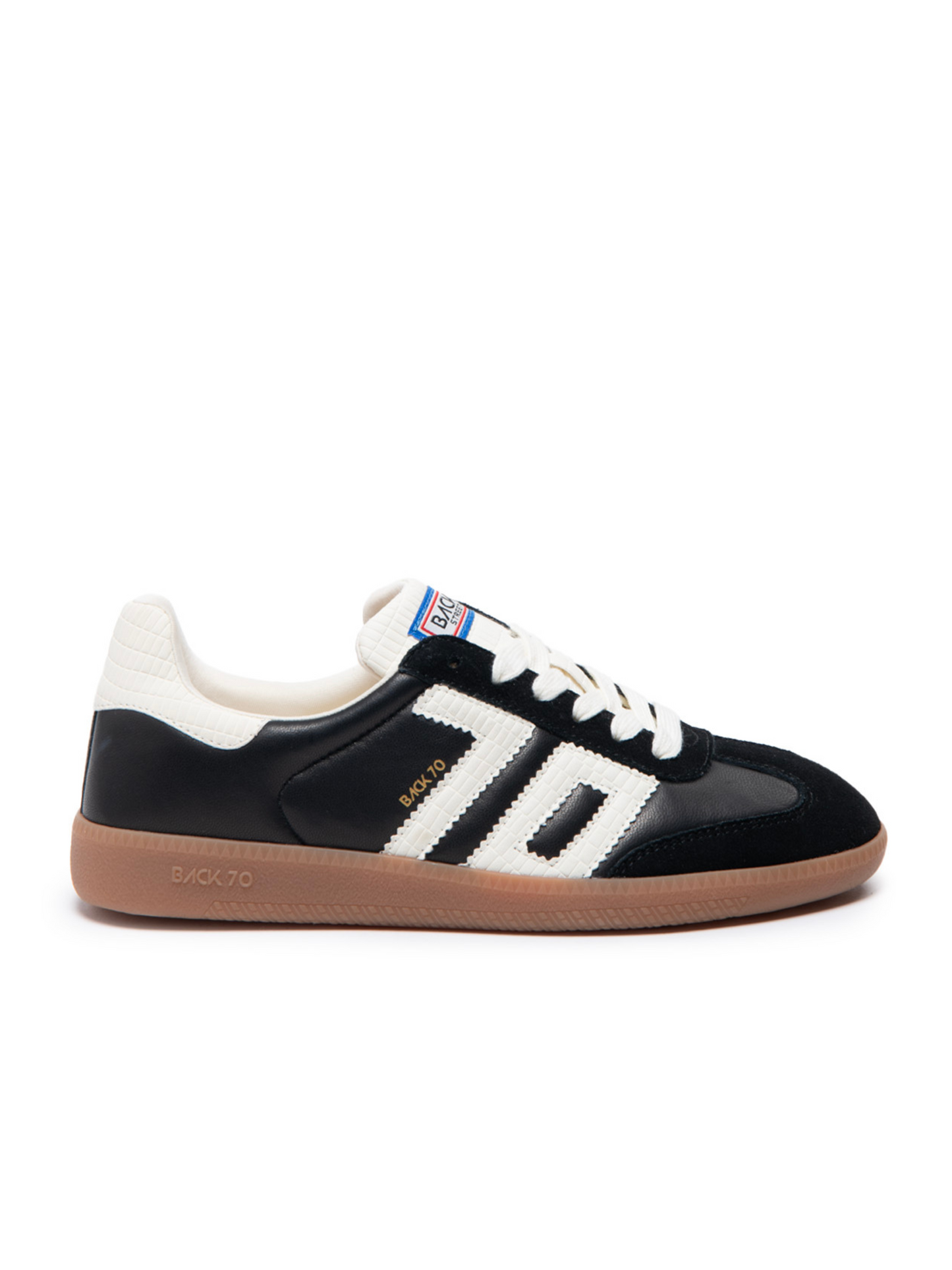 Back 70 - Cloud Black Suede & Leather mix Trainer