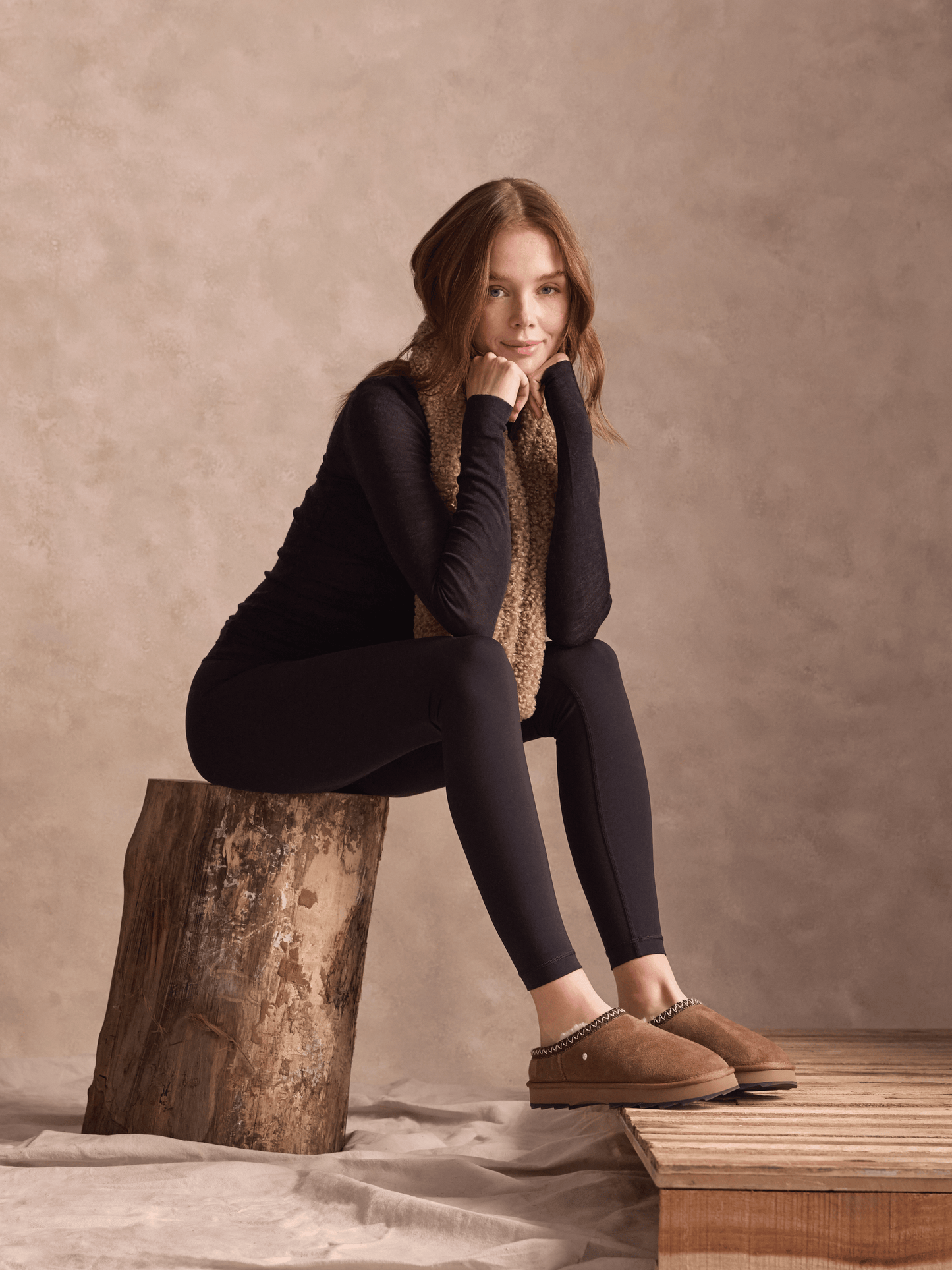 Emu Australia -Sharky Scuff Chestnut Clog