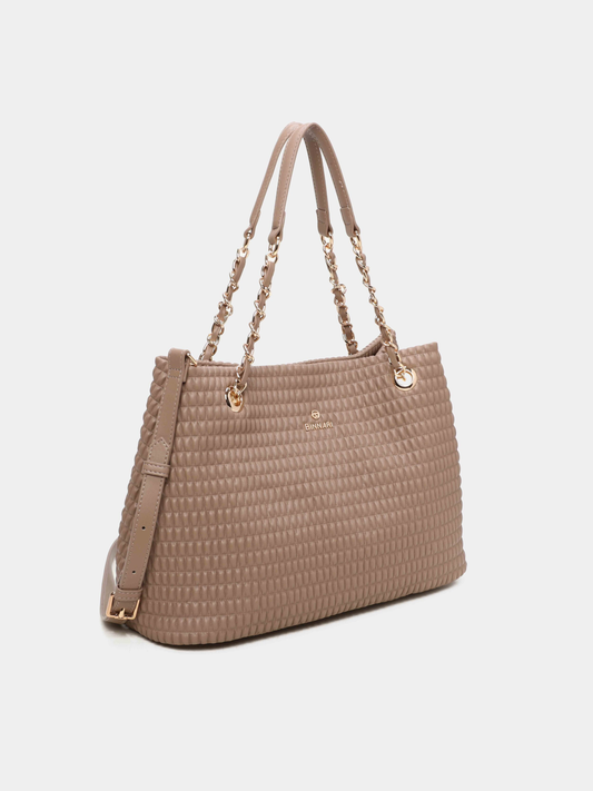 Binnari - Patty Taupe Large Two Handle Bag
